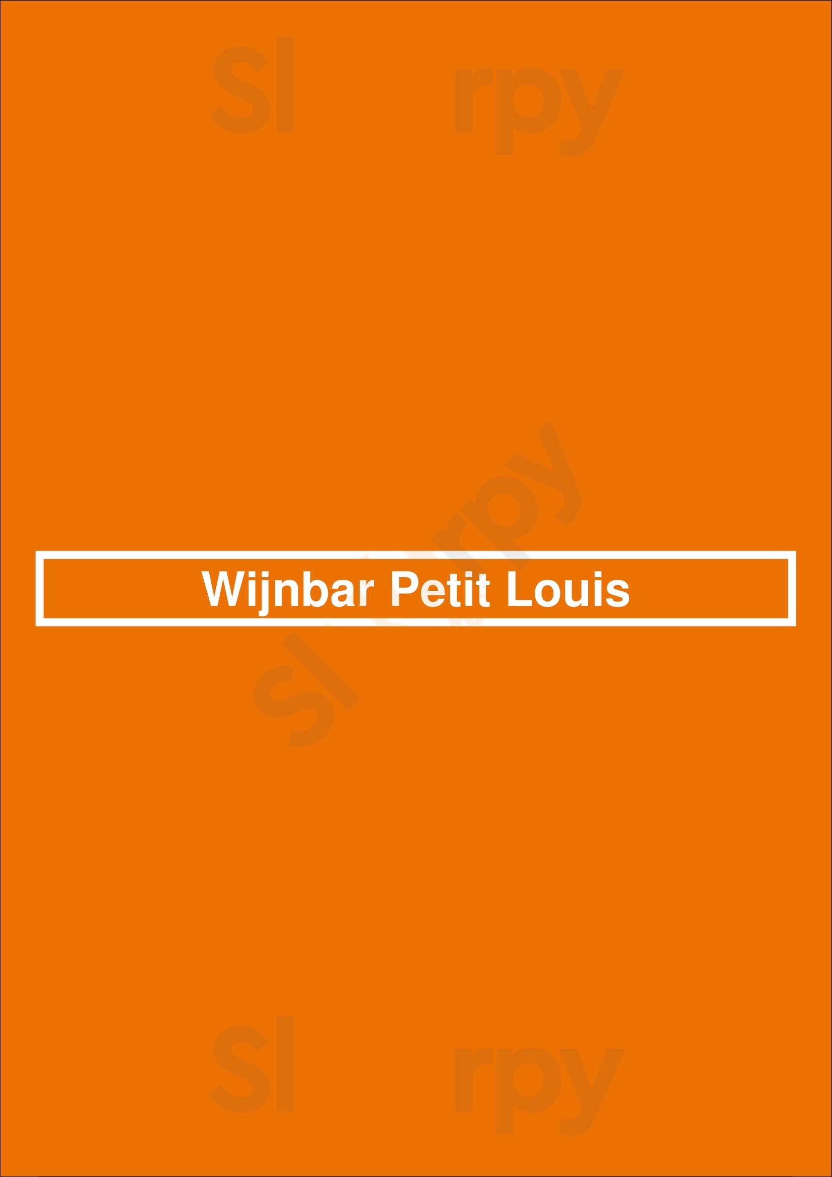 Wijnbar Petit Louis Wageningen Menu - 1