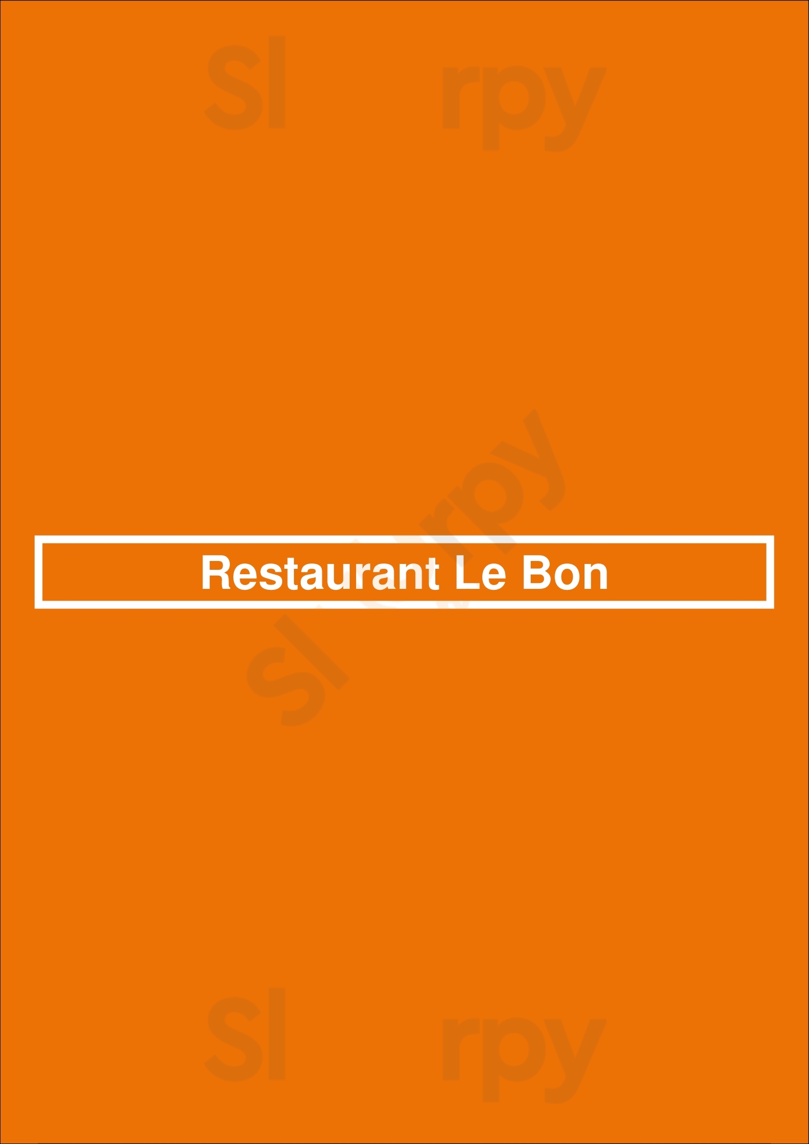 Restaurant Le Bon Alkmaar Menu - 1
