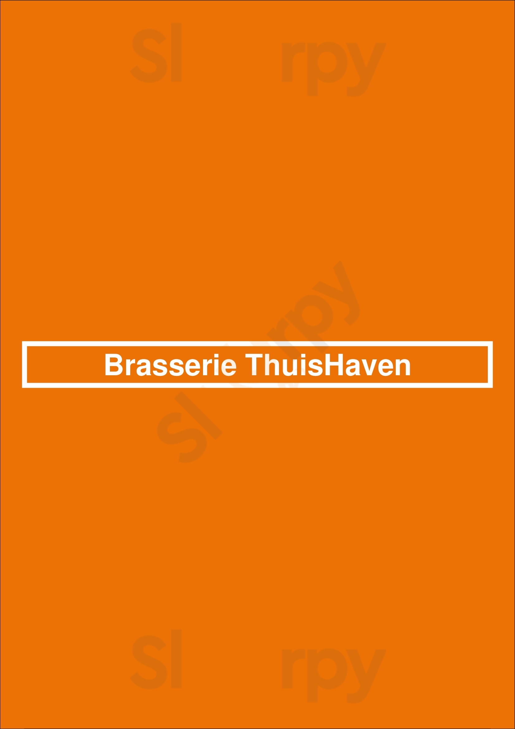 Brasserie Thuishaven Almere Menu - 1