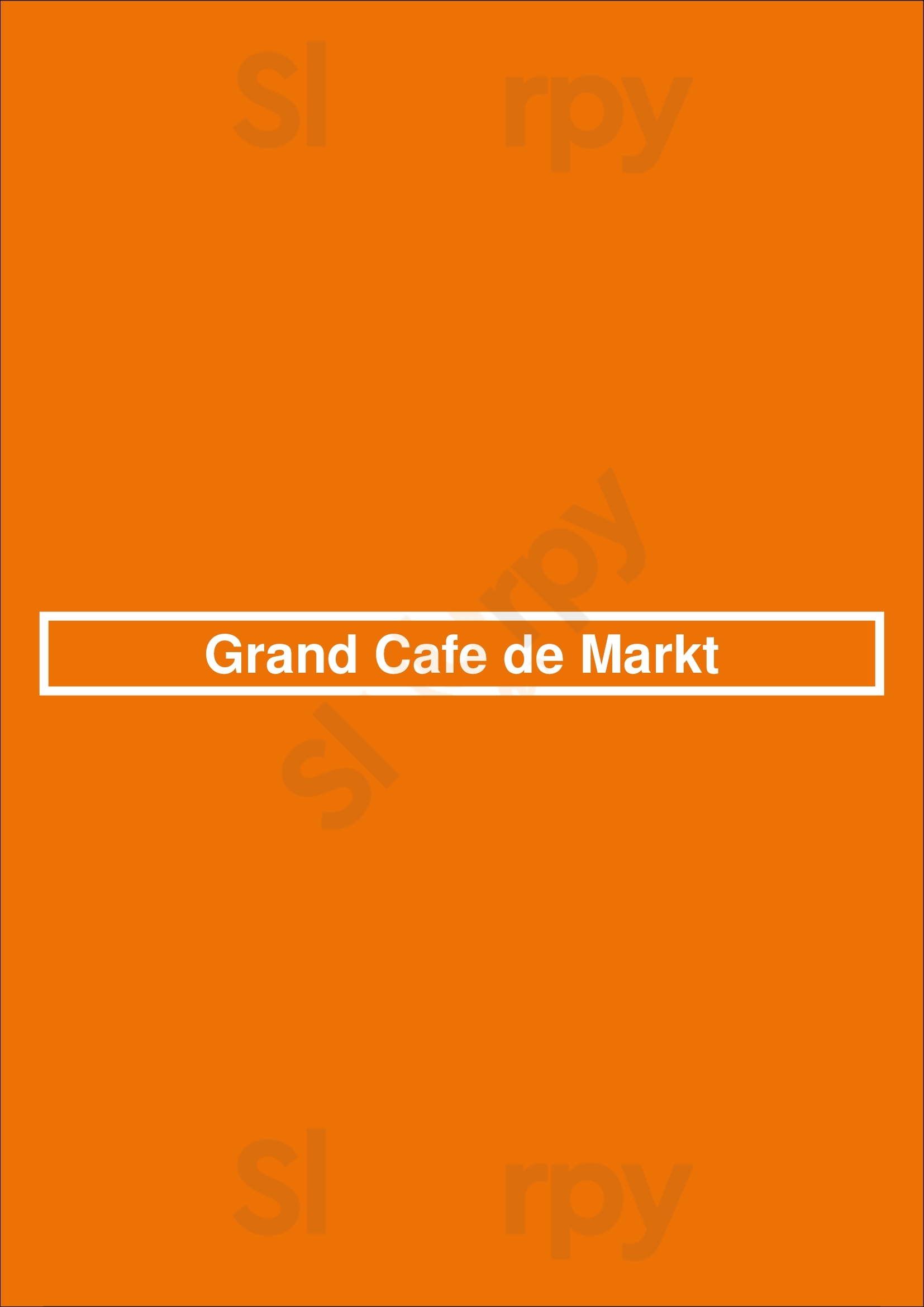 Grand Cafe De Markt Veenendaal Menu - 1