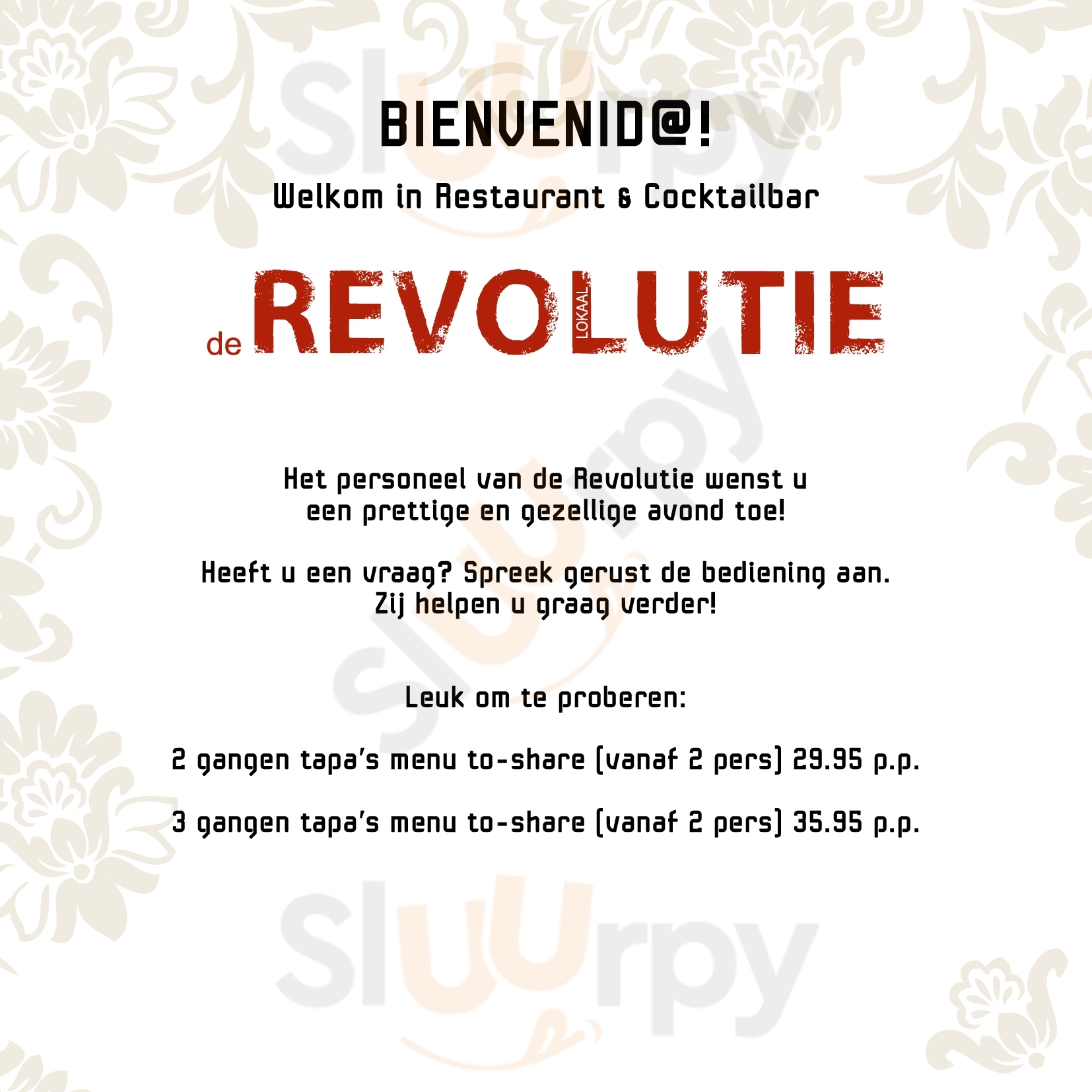 Restaurant & Cocktailbar 'de Revolutie' Zutphen Menu - 1