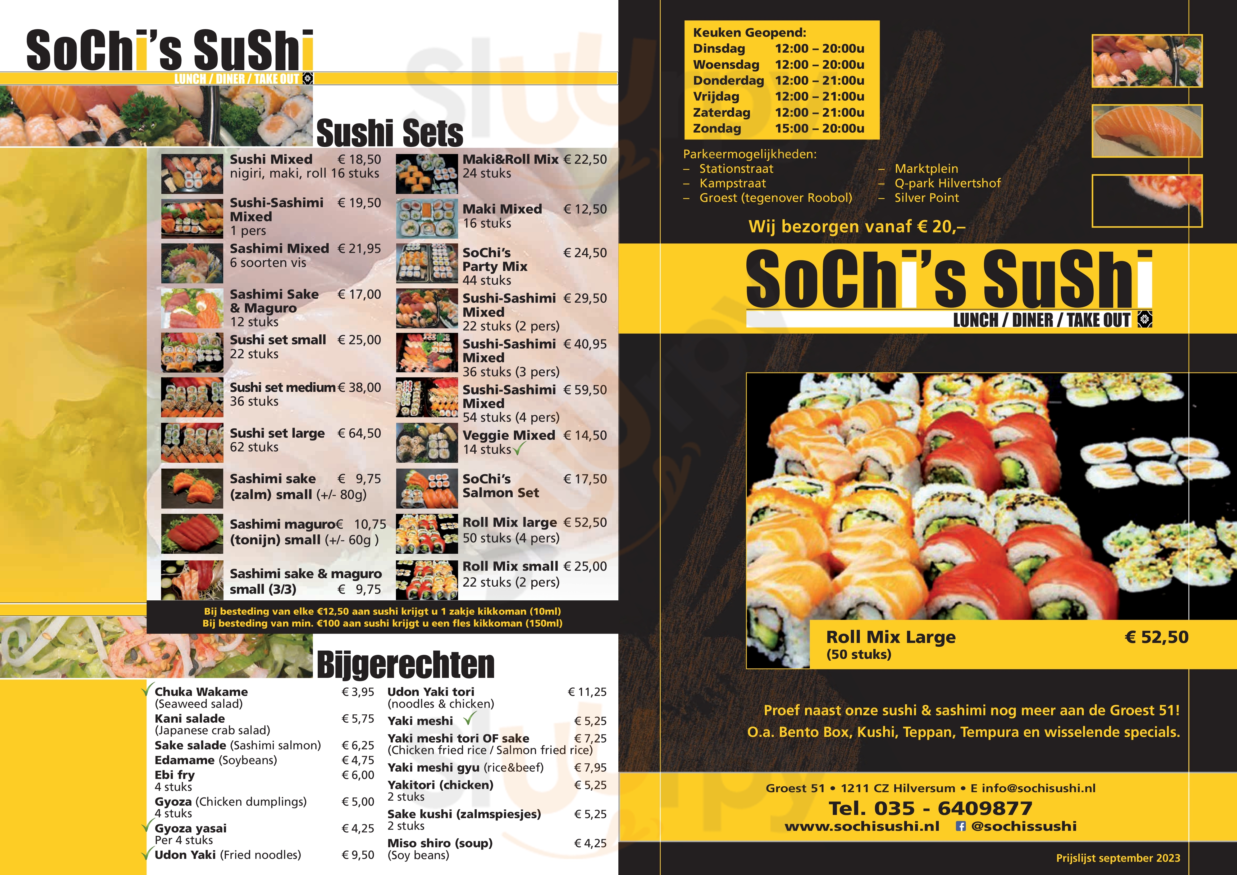 Sochi's Sushi Hilversum Menu - 1