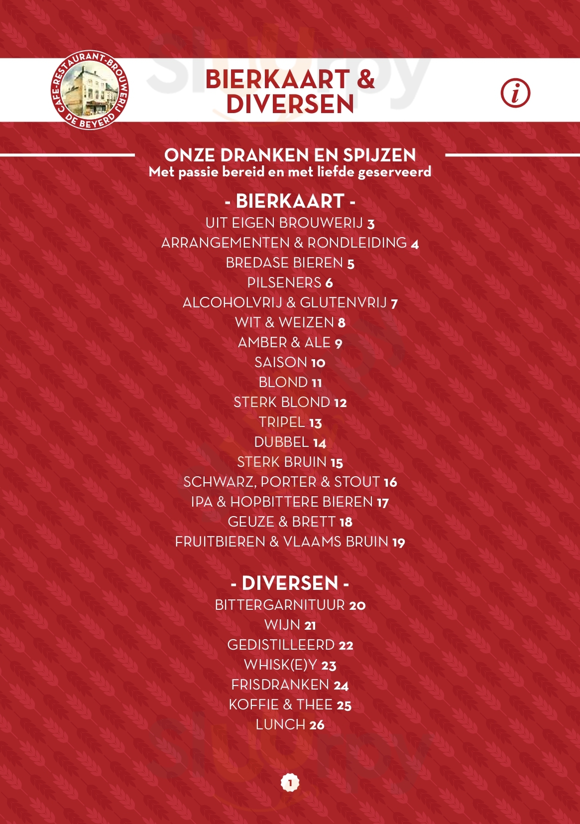 De Beyerd Breda Menu - 1