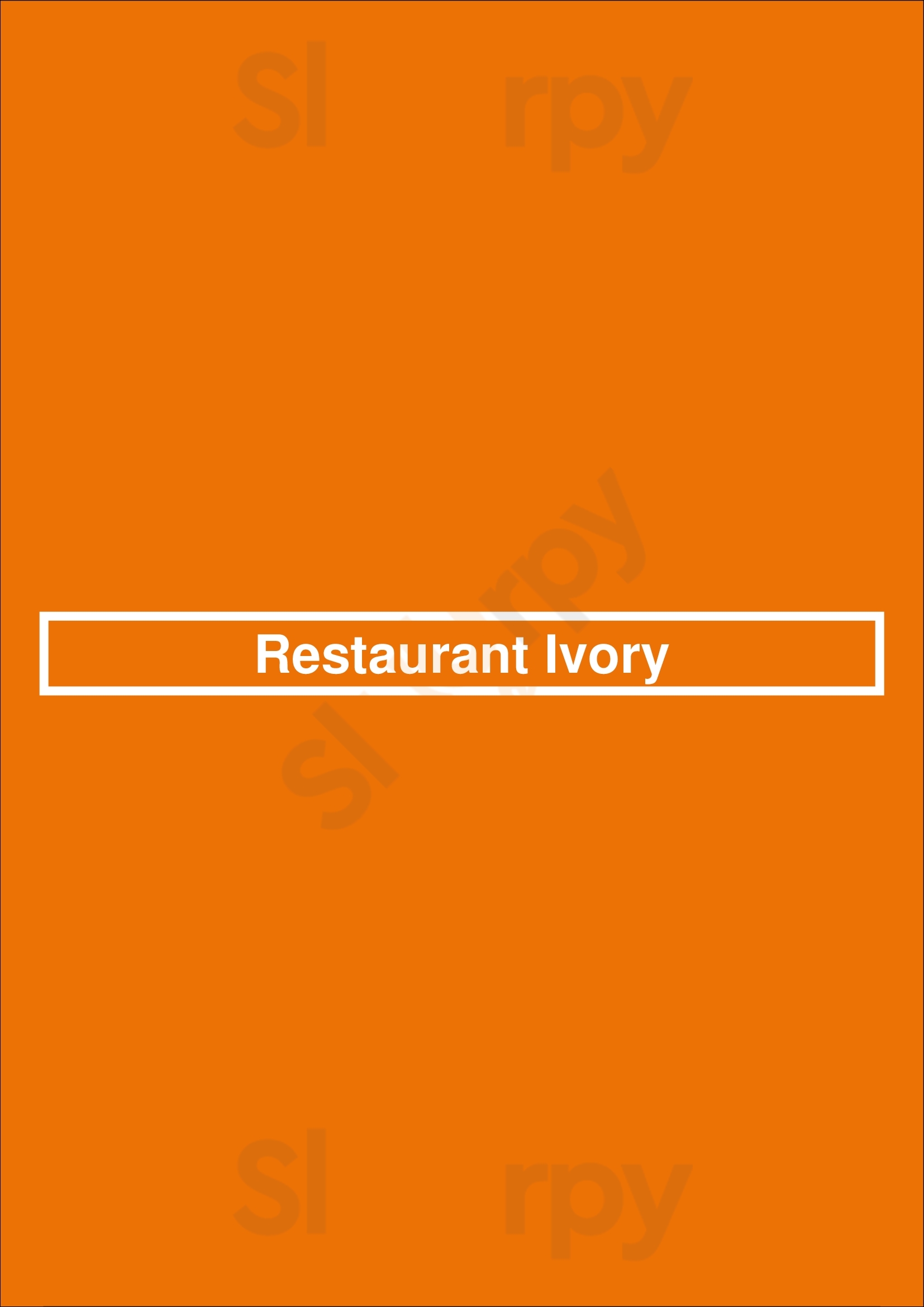 Restaurant Ivory Nijmegen Menu - 1