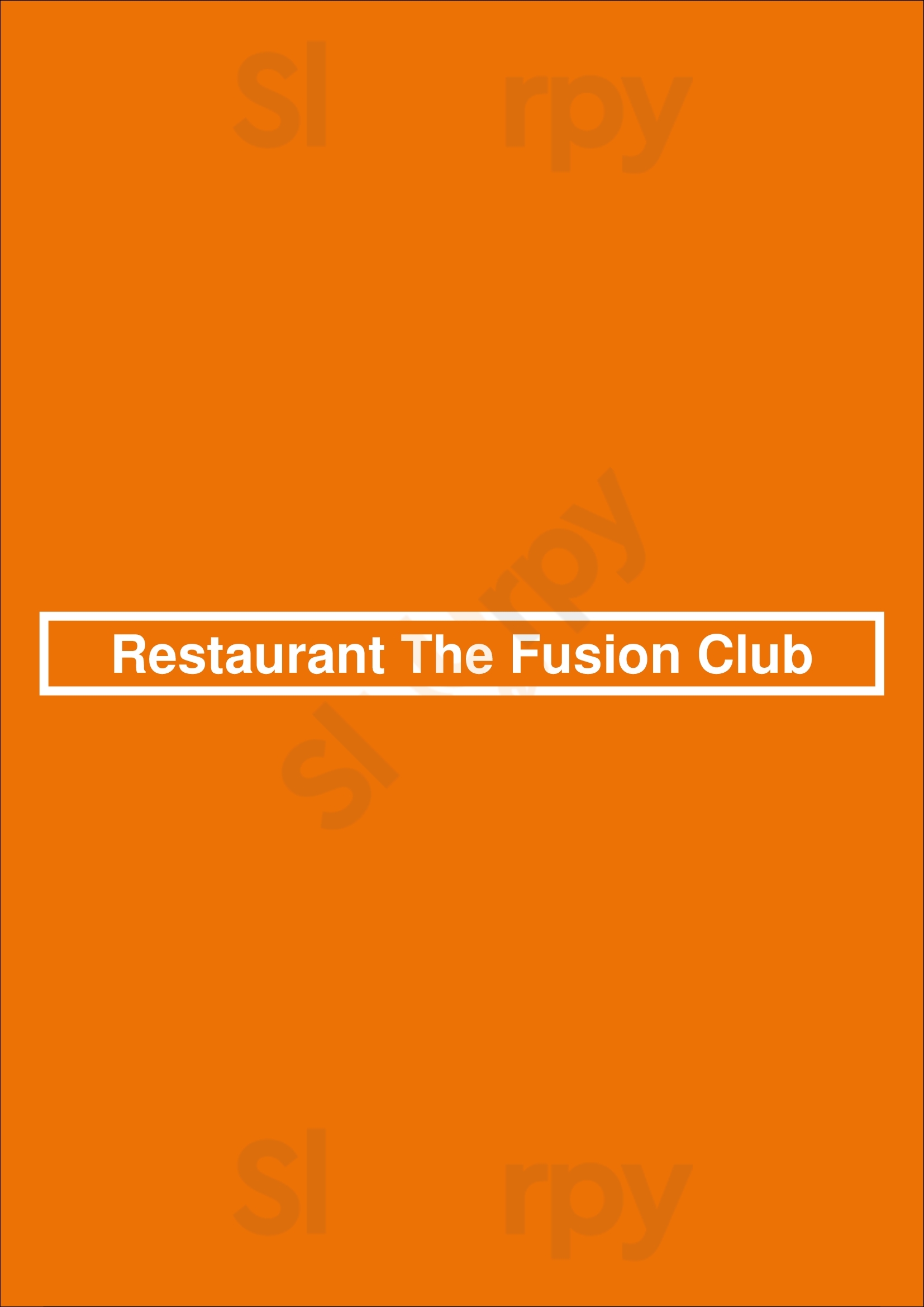 Restaurant The Fusion Club Zeist Menu - 1