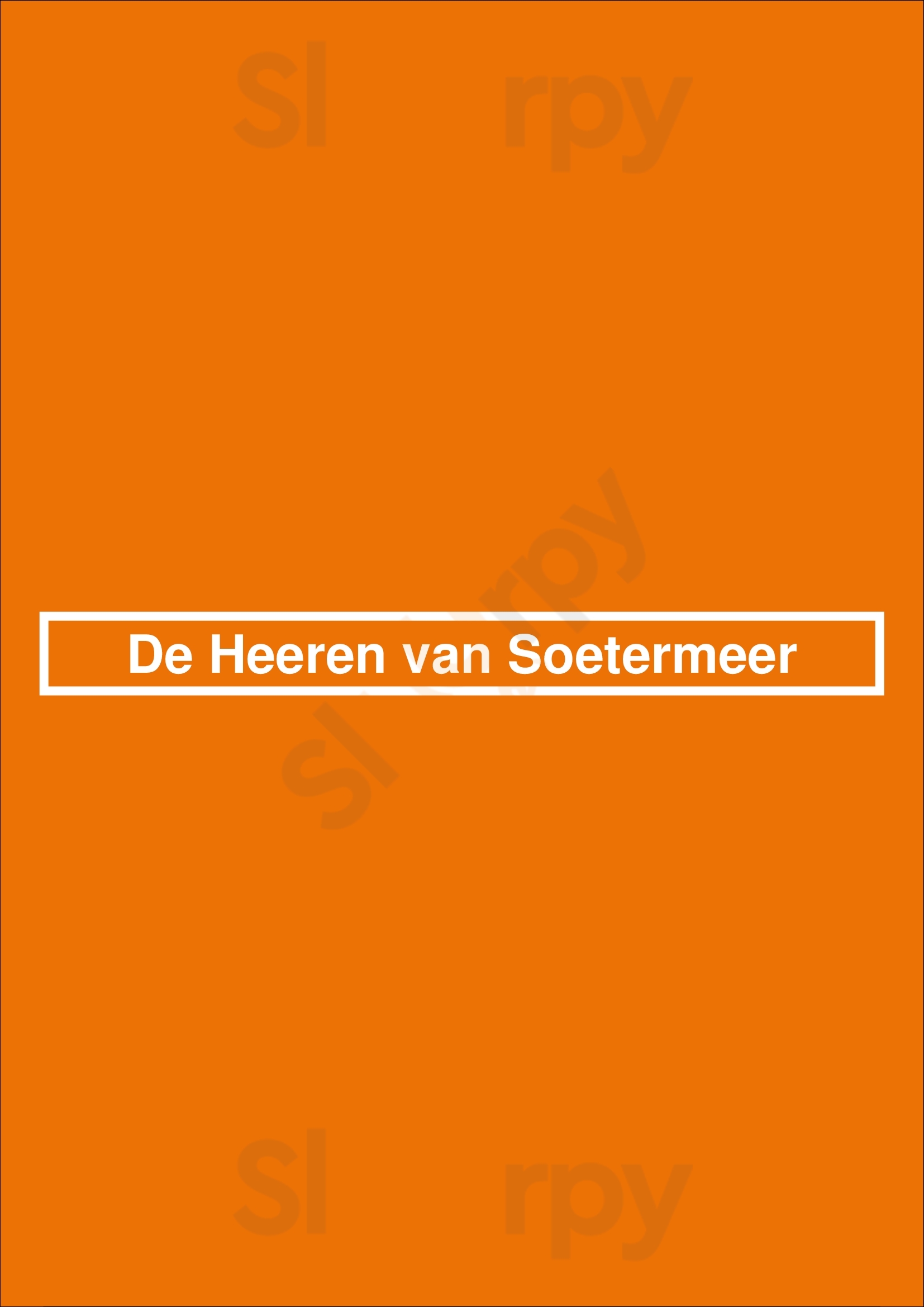 De Heeren Van Soetermeer Zoetermeer Menu - 1