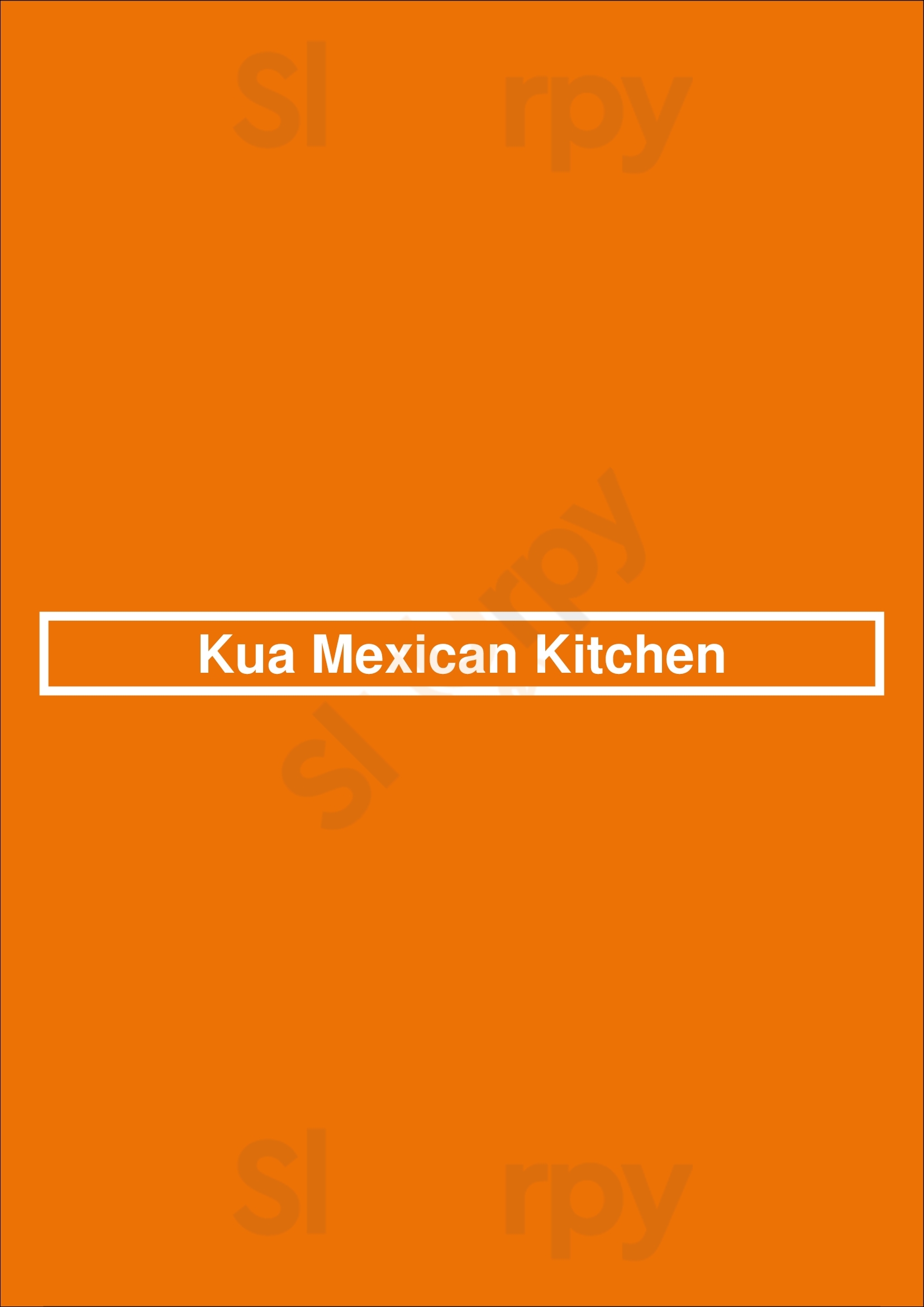 Kua Mexican Kitchen Den Haag Menu - 1