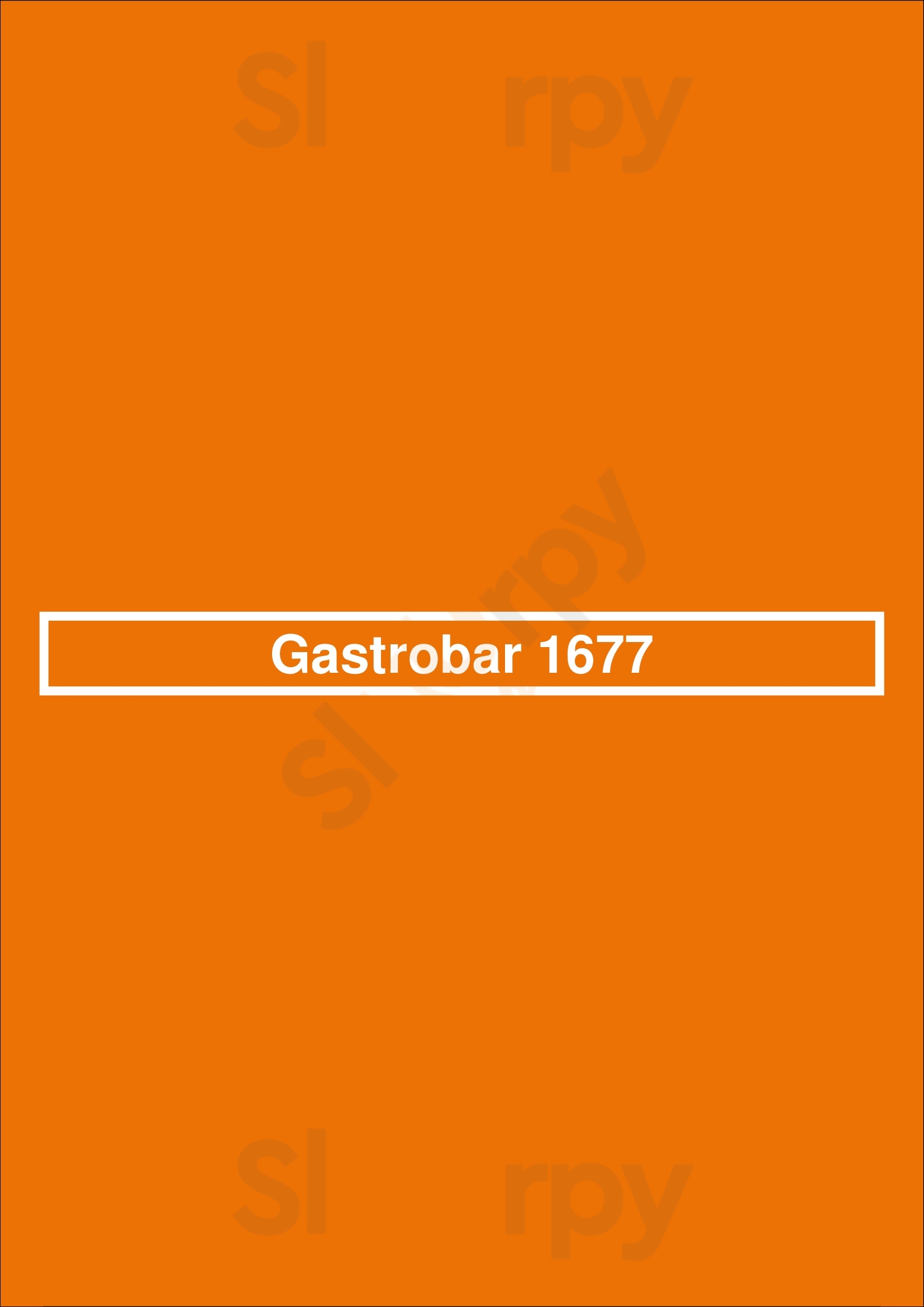 Gastrobar 1677 Sittard Menu - 1