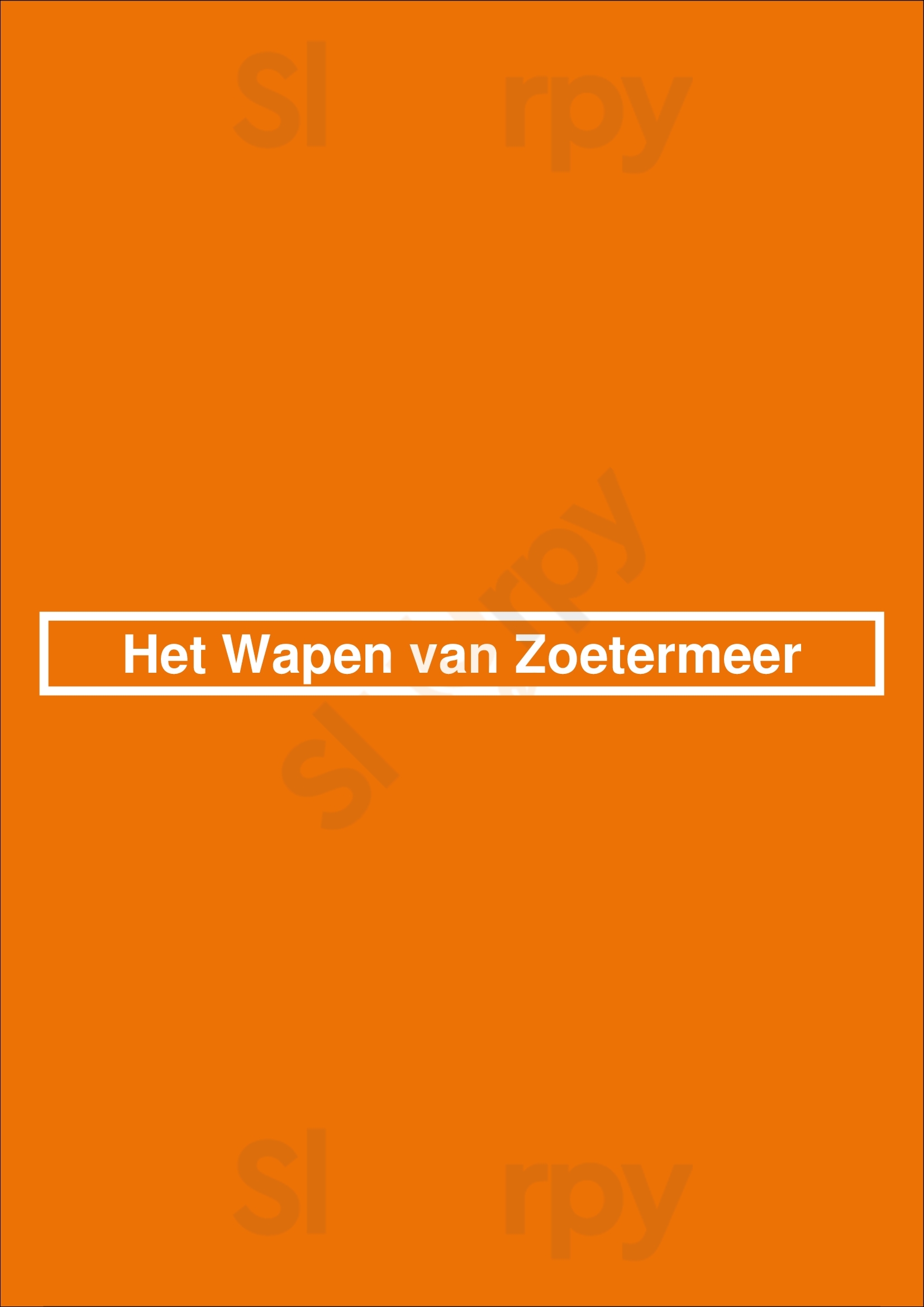 Het Wapen Van Zoetermeer Zoetermeer Menu - 1
