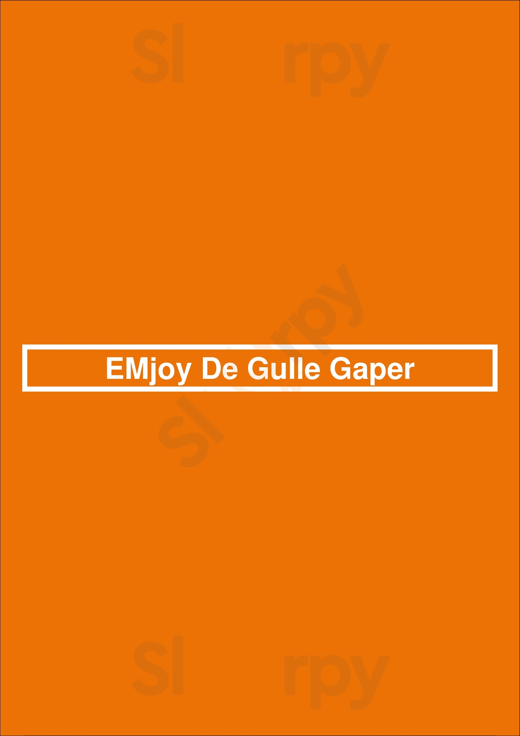 Emjoy De Gulle Gaper Ede Menu - 1
