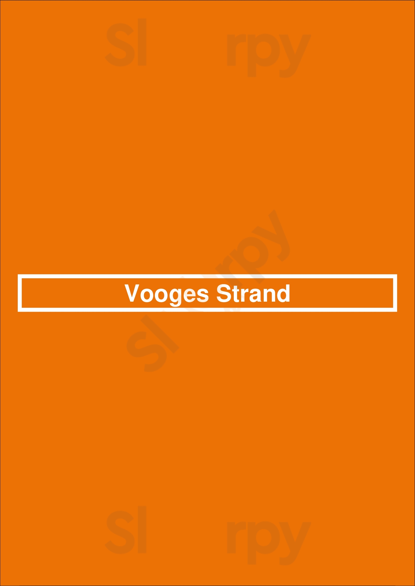 Vooges Strand Zandvoort Menu - 1