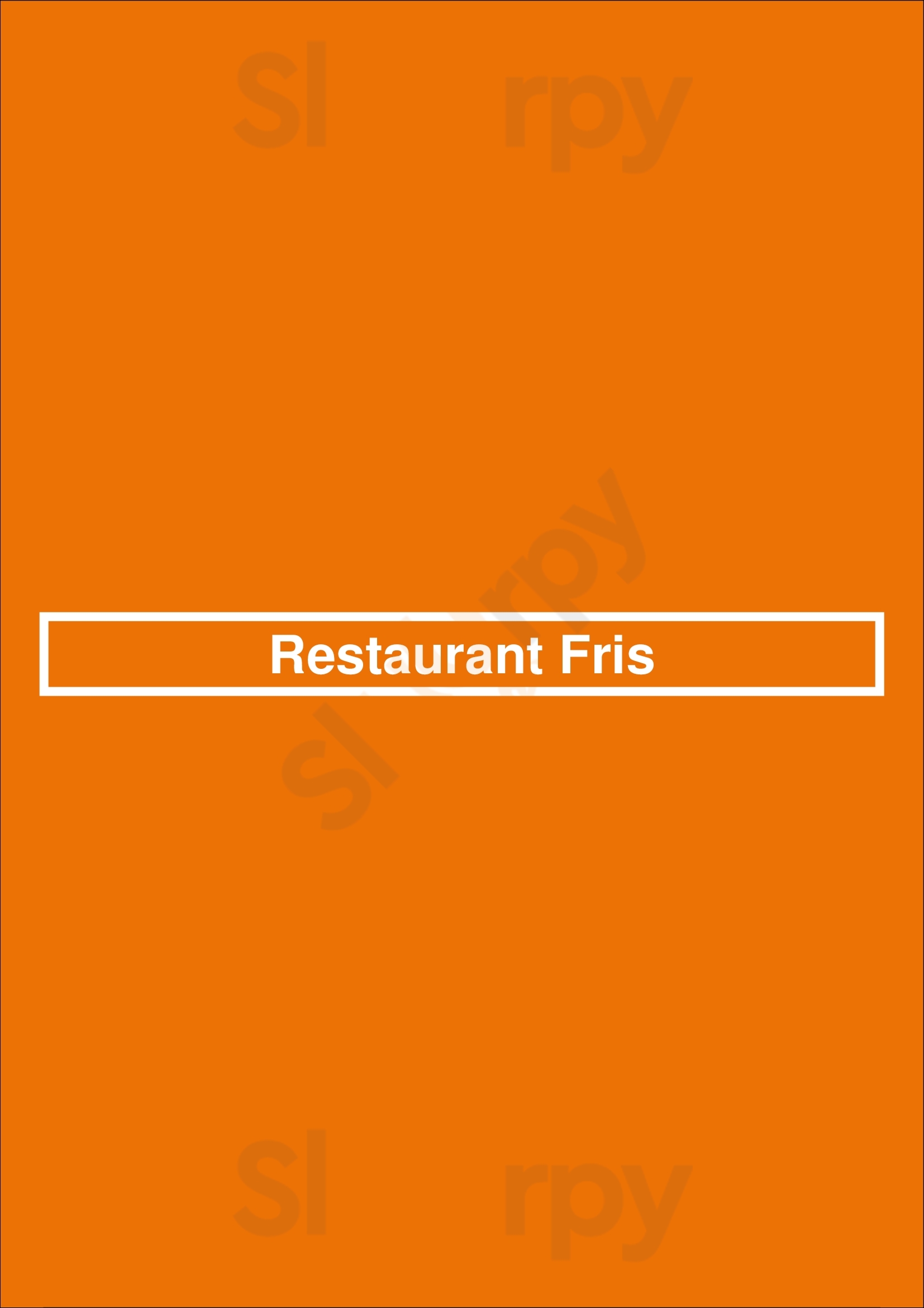 Restaurant Fris Haarlem Menu - 1