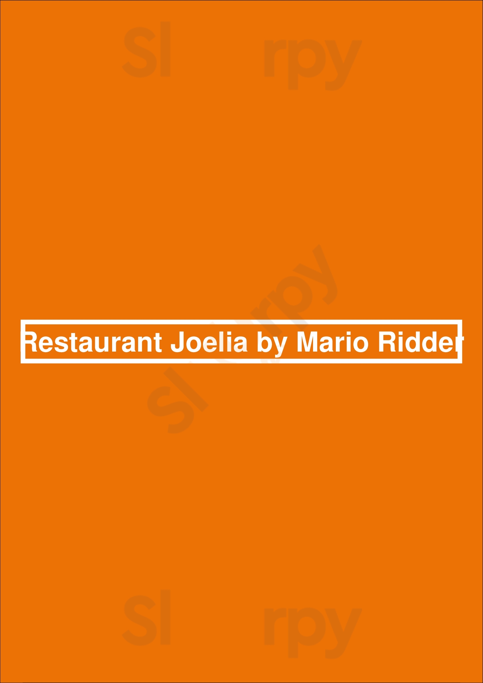 Restaurant Joelia By Mario Ridder Rotterdam Menu - 1