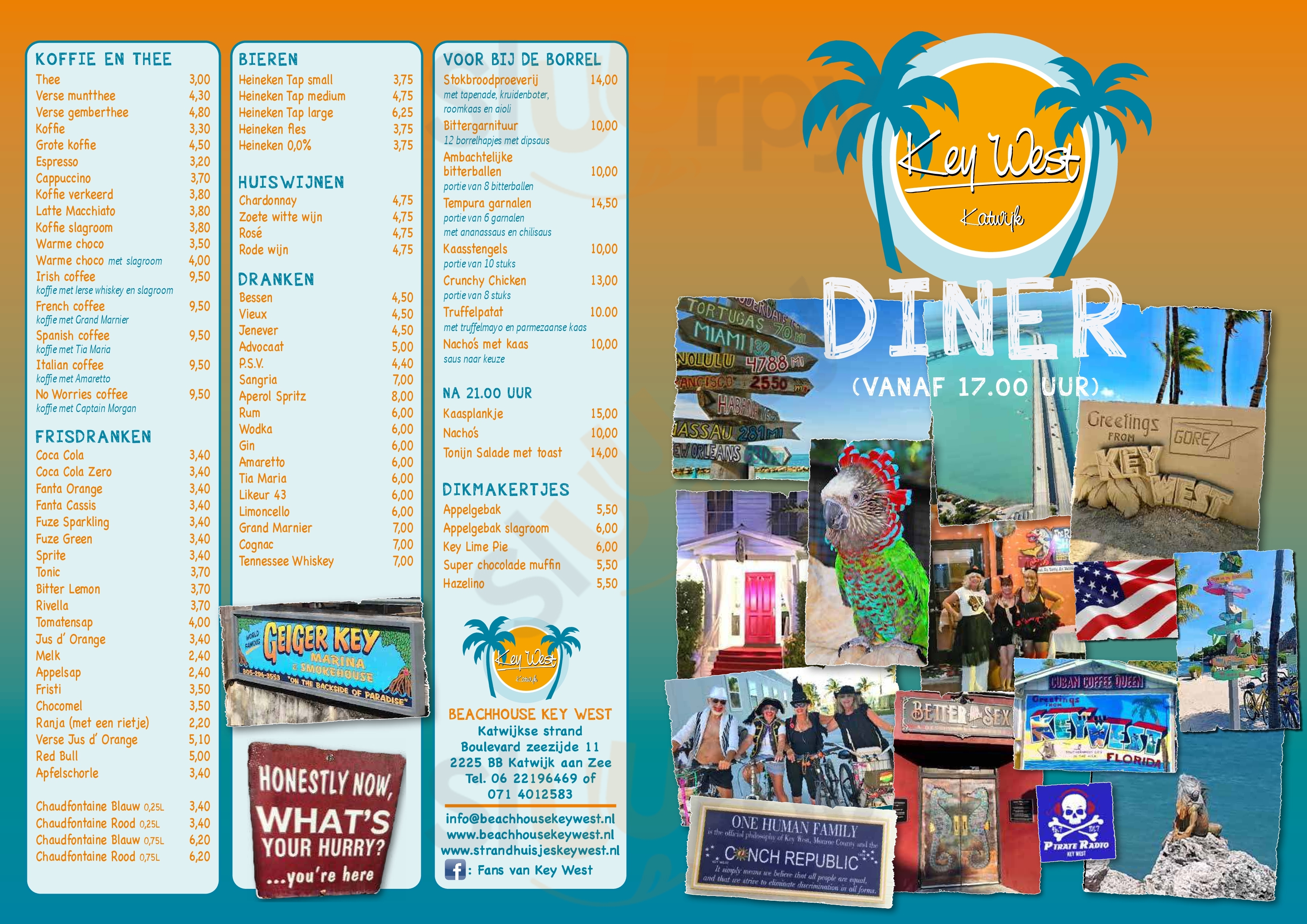 Beachhouse Key West Katwijk Menu - 1