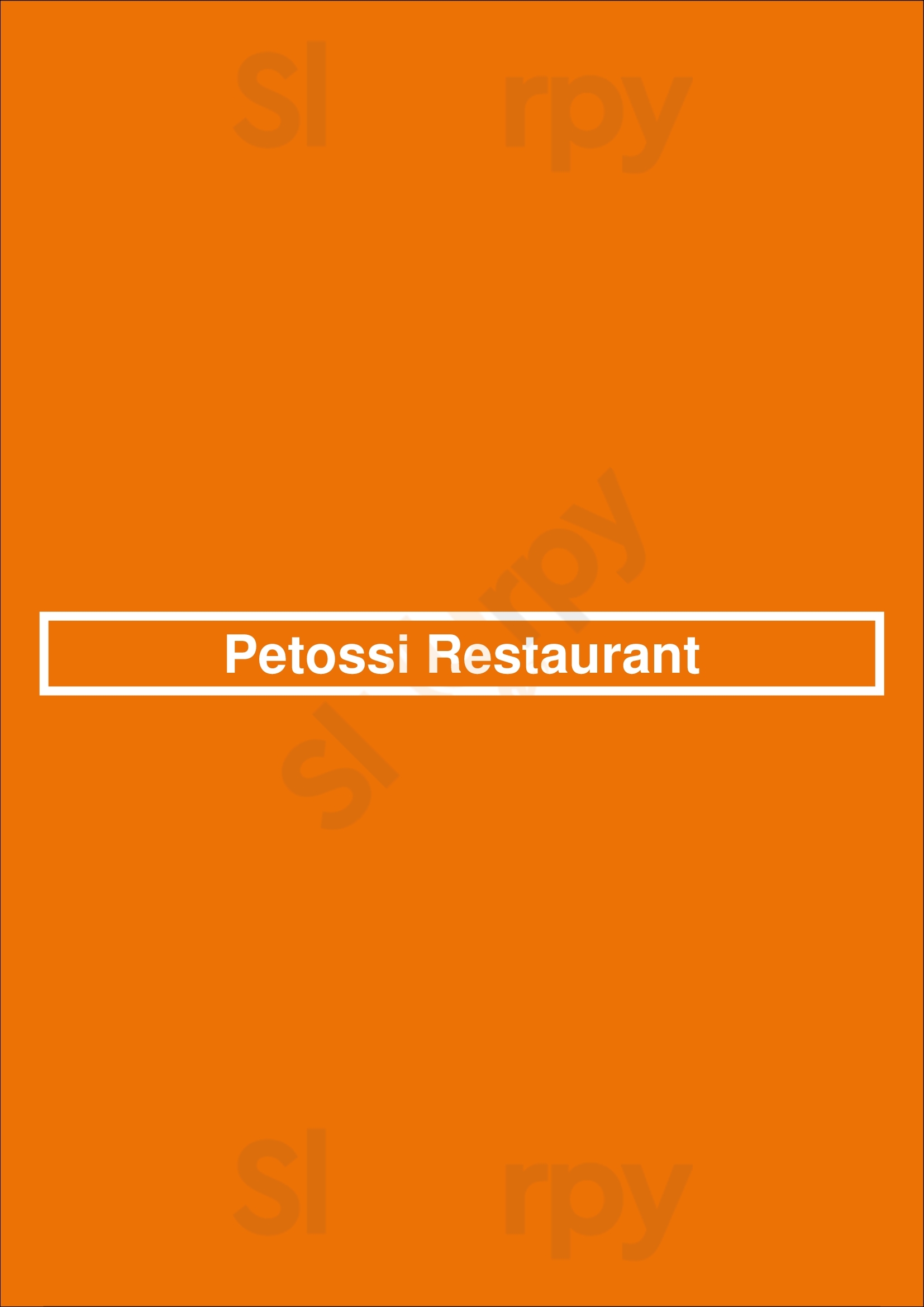 Petossi Restaurant Haarlem Menu - 1