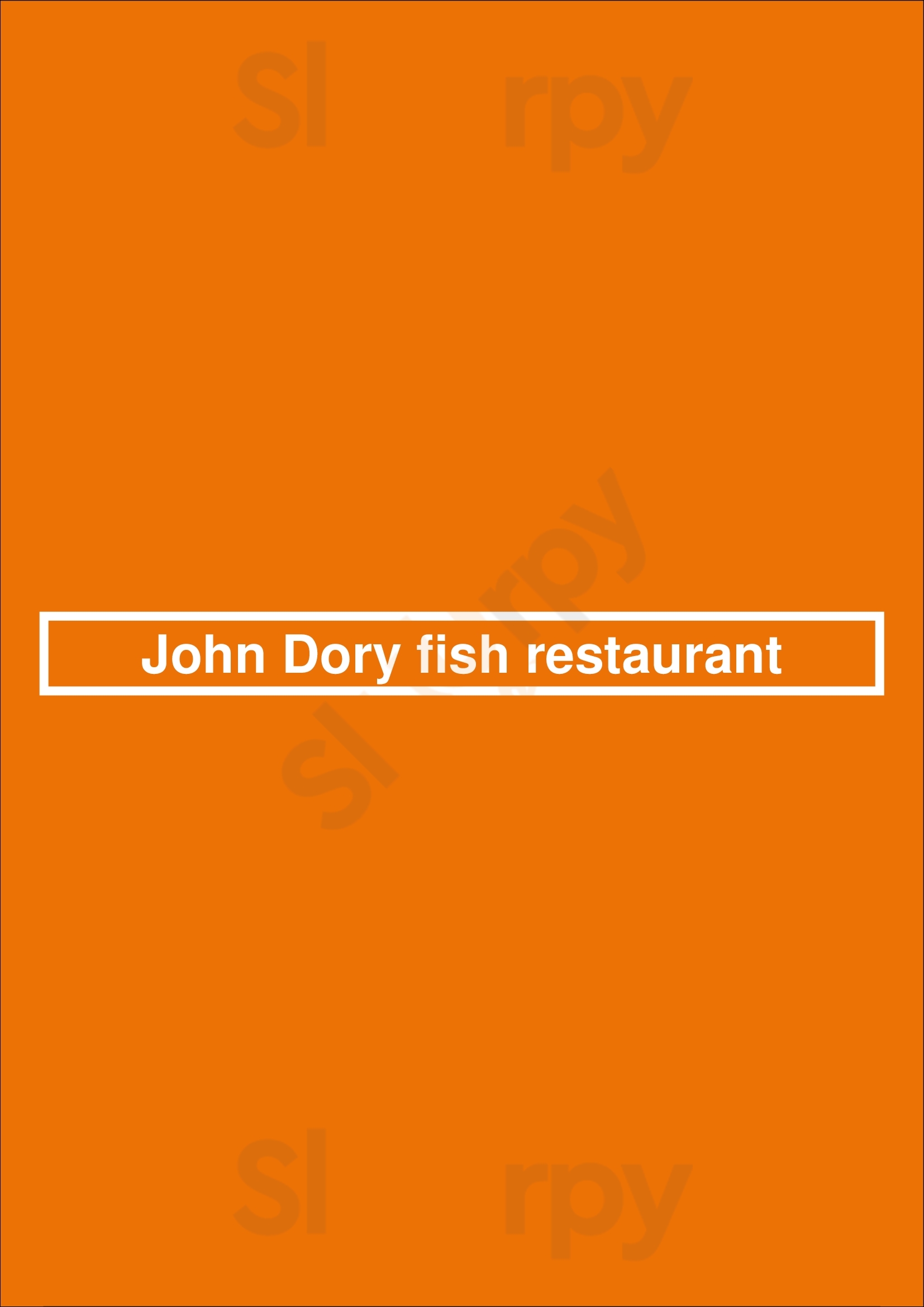 John Dory Fish Restaurant Amsterdam Menu - 1