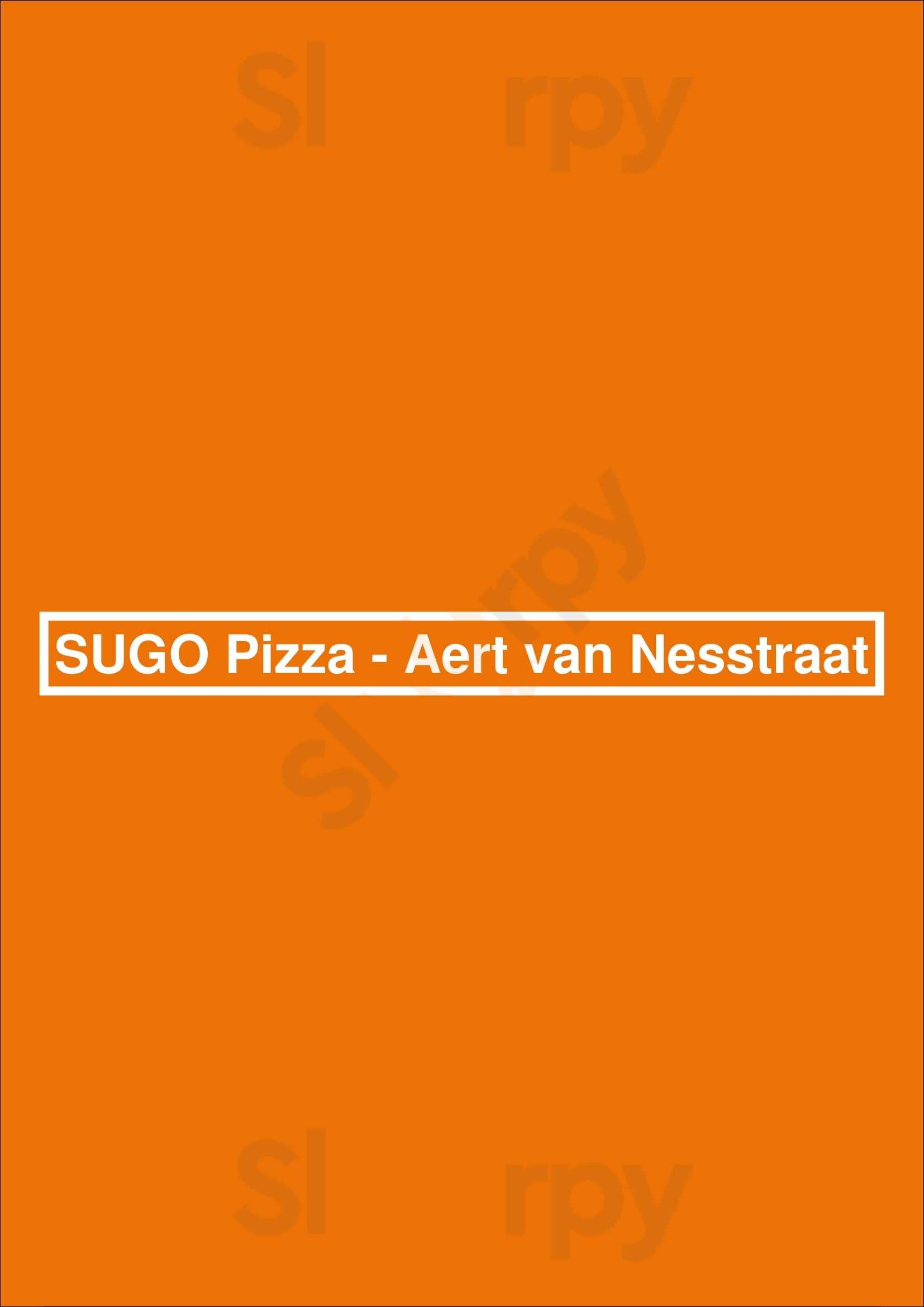 Sugo Pizza - Aert Van Nesstraat Rotterdam Menu - 1