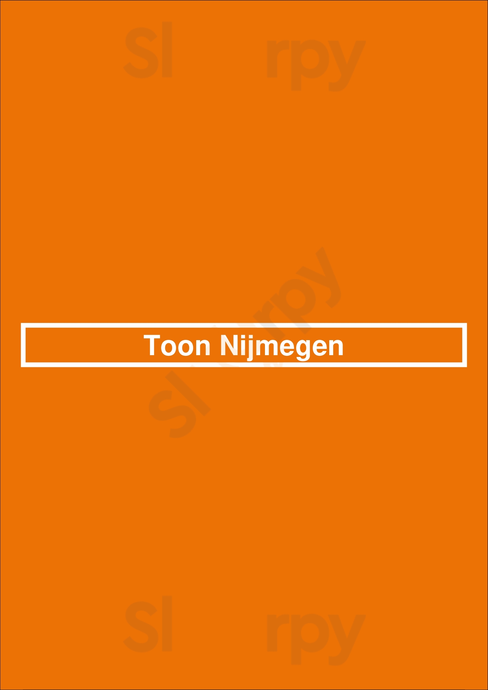 Toon Nijmegen Nijmegen Menu - 1