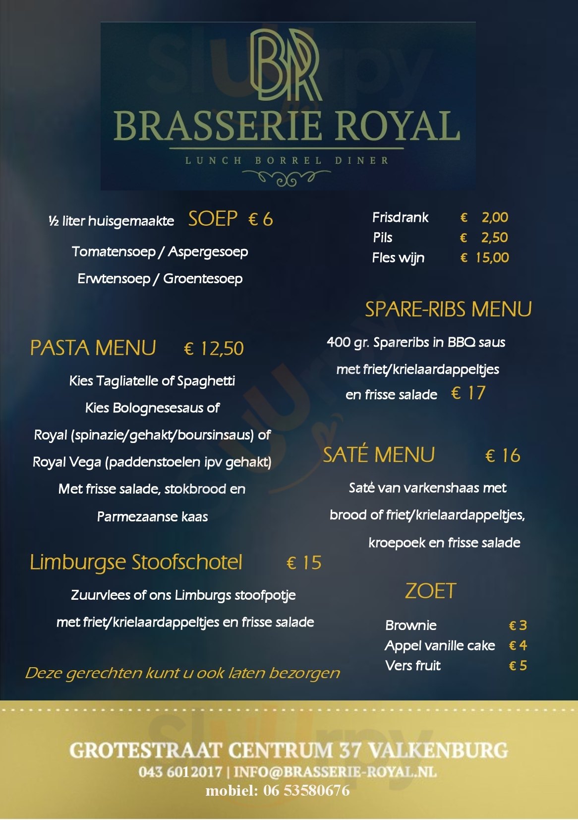 Brasserie Royal Valkenburg Menu - 1