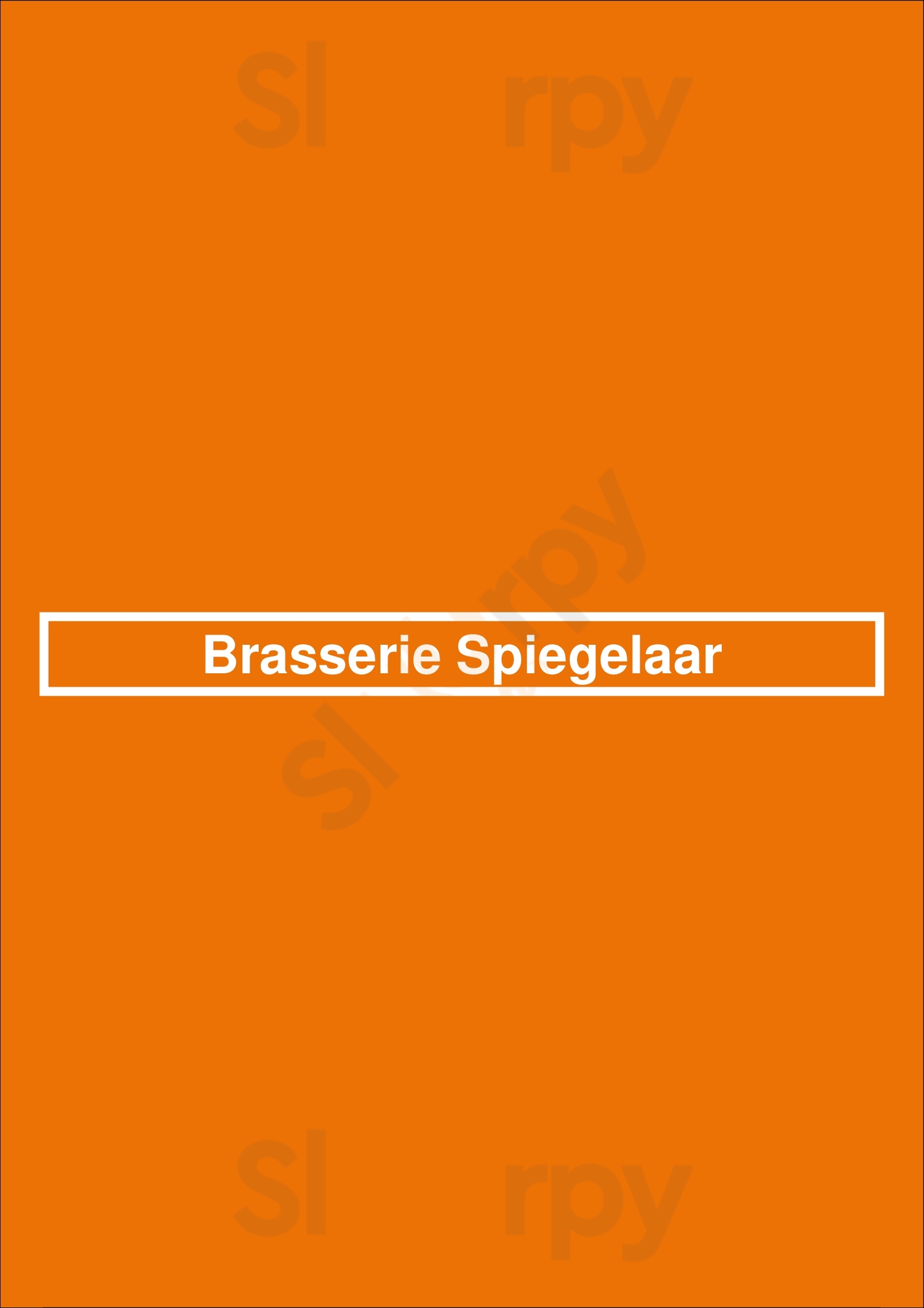 Brasserie Spiegelaar Leeuwarden Menu - 1
