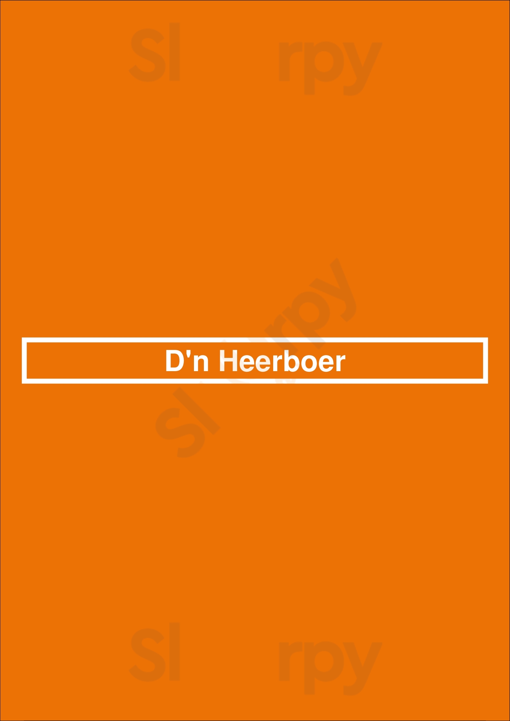 D'n Heerboer Uden Menu - 1