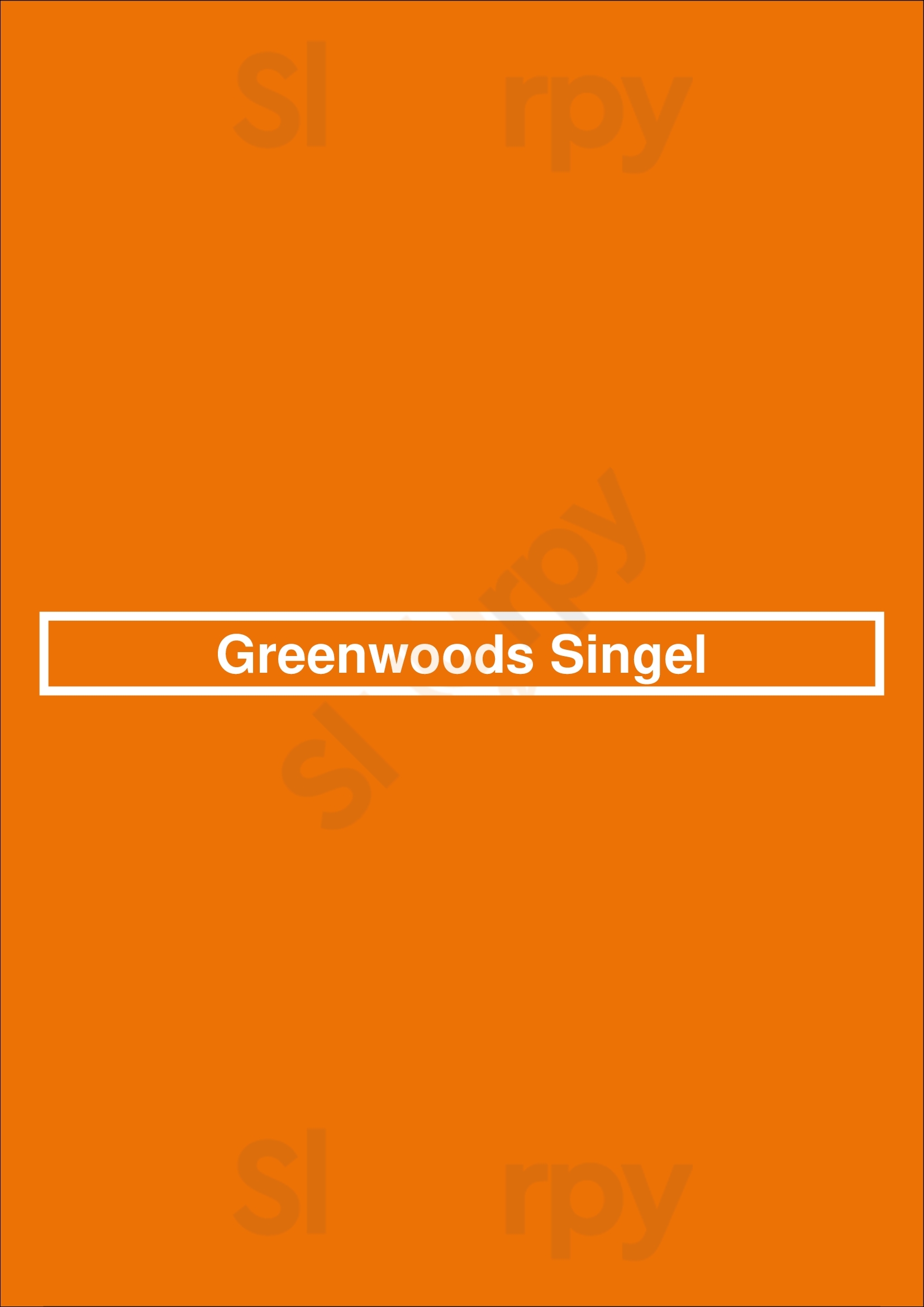 Greenwoods Singel Amsterdam Menu - 1
