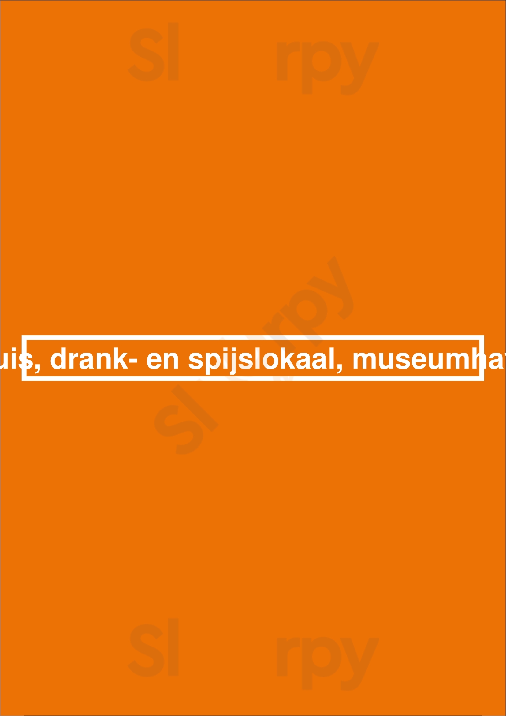Ijsselhuis, Drank- En Spijslokaal, Museumhavencafé Gouda Menu - 1