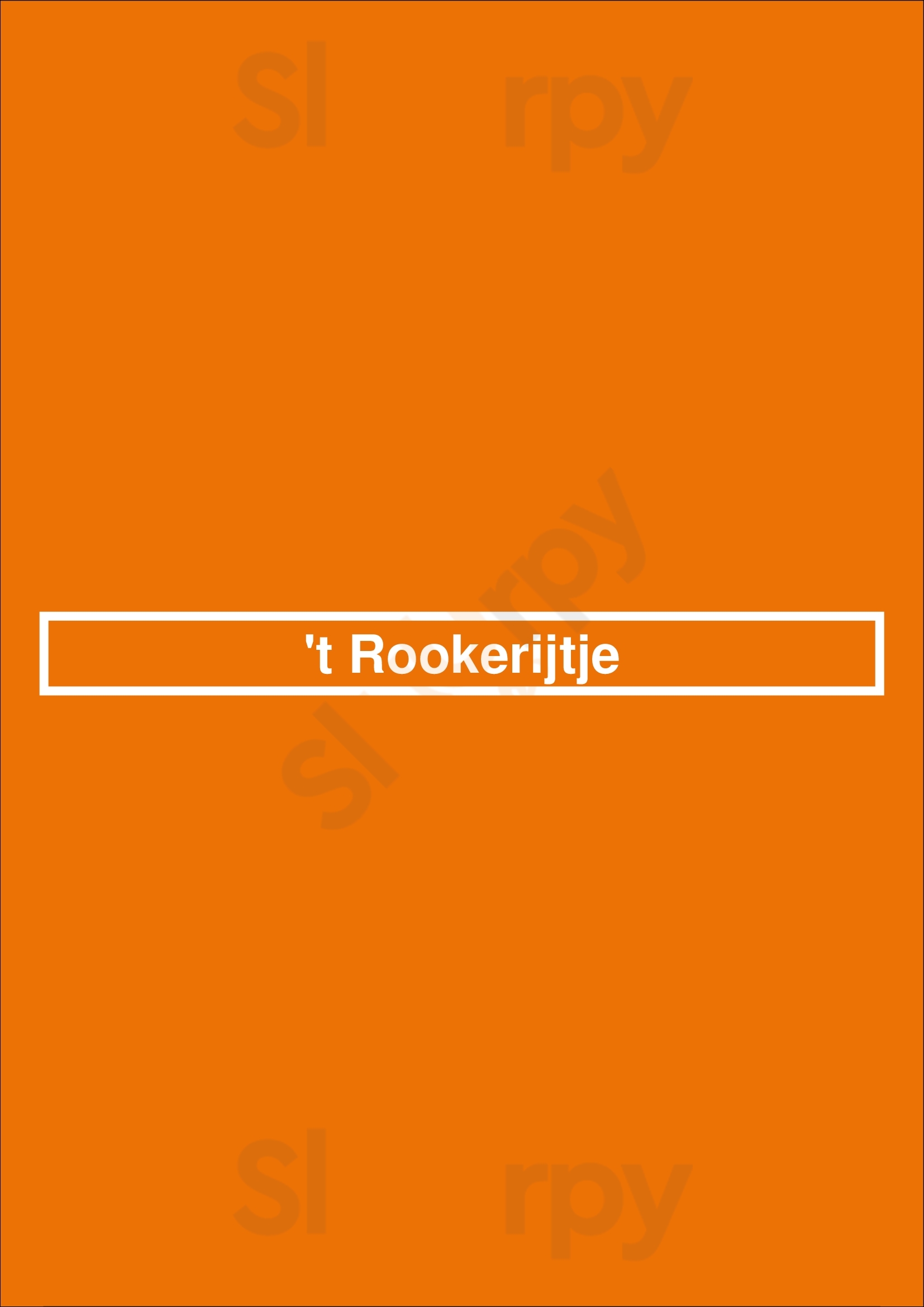 't Rookerijtje Harderwijk Menu - 1