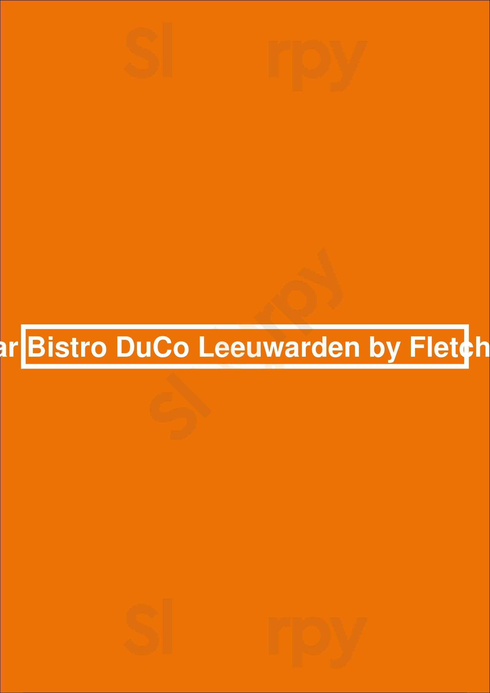 Bar Bistro Duco Leeuwarden By Fletcher Leeuwarden Menu - 1