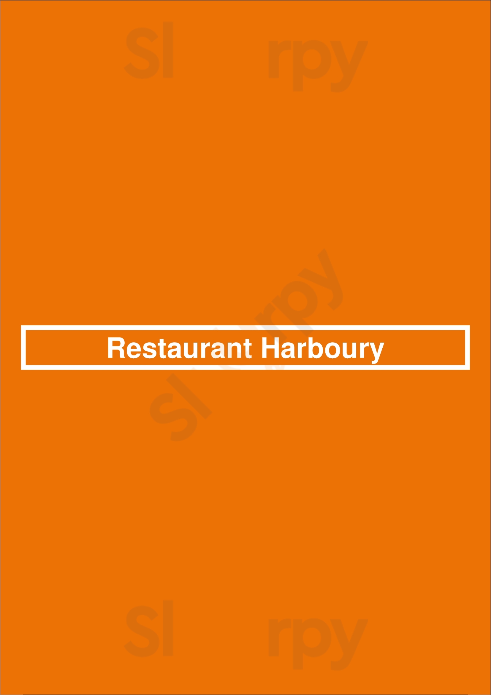 Restaurant Harboury Tilburg Menu - 1