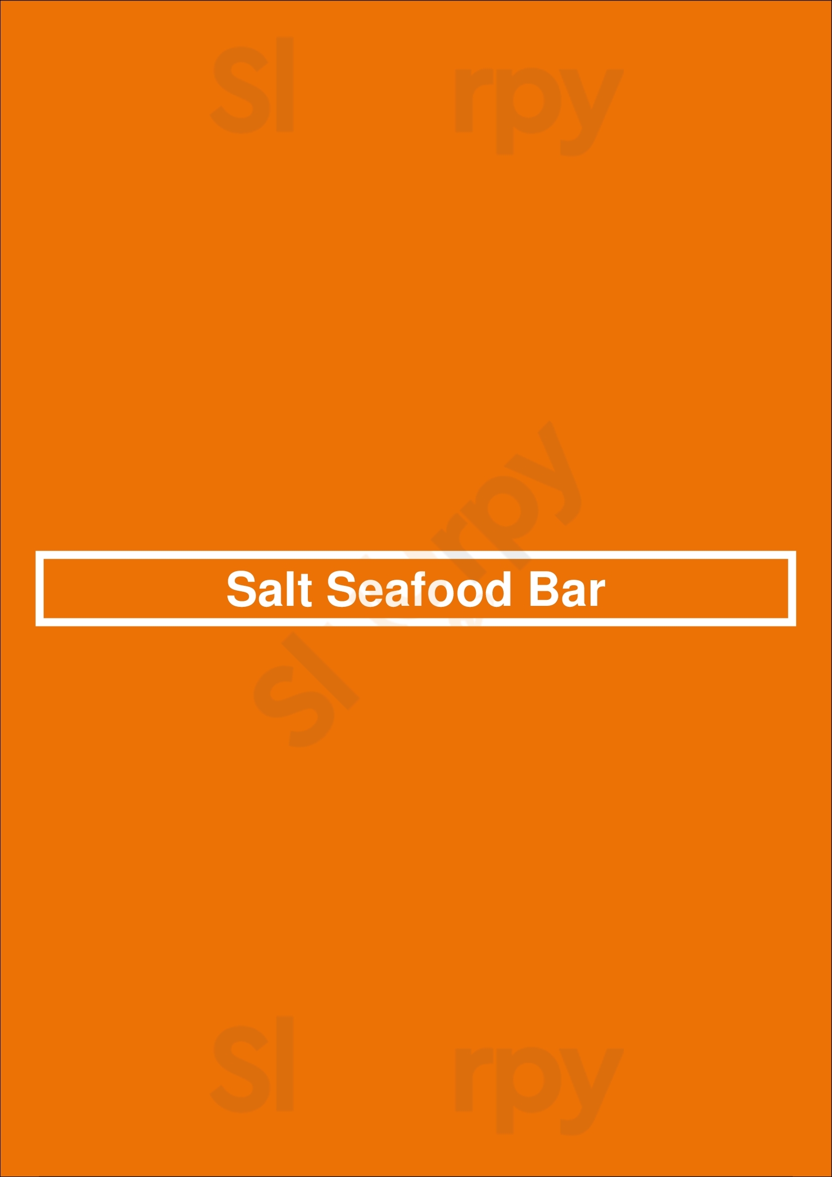 Salt Seafood Bar Oisterwijk Menu - 1