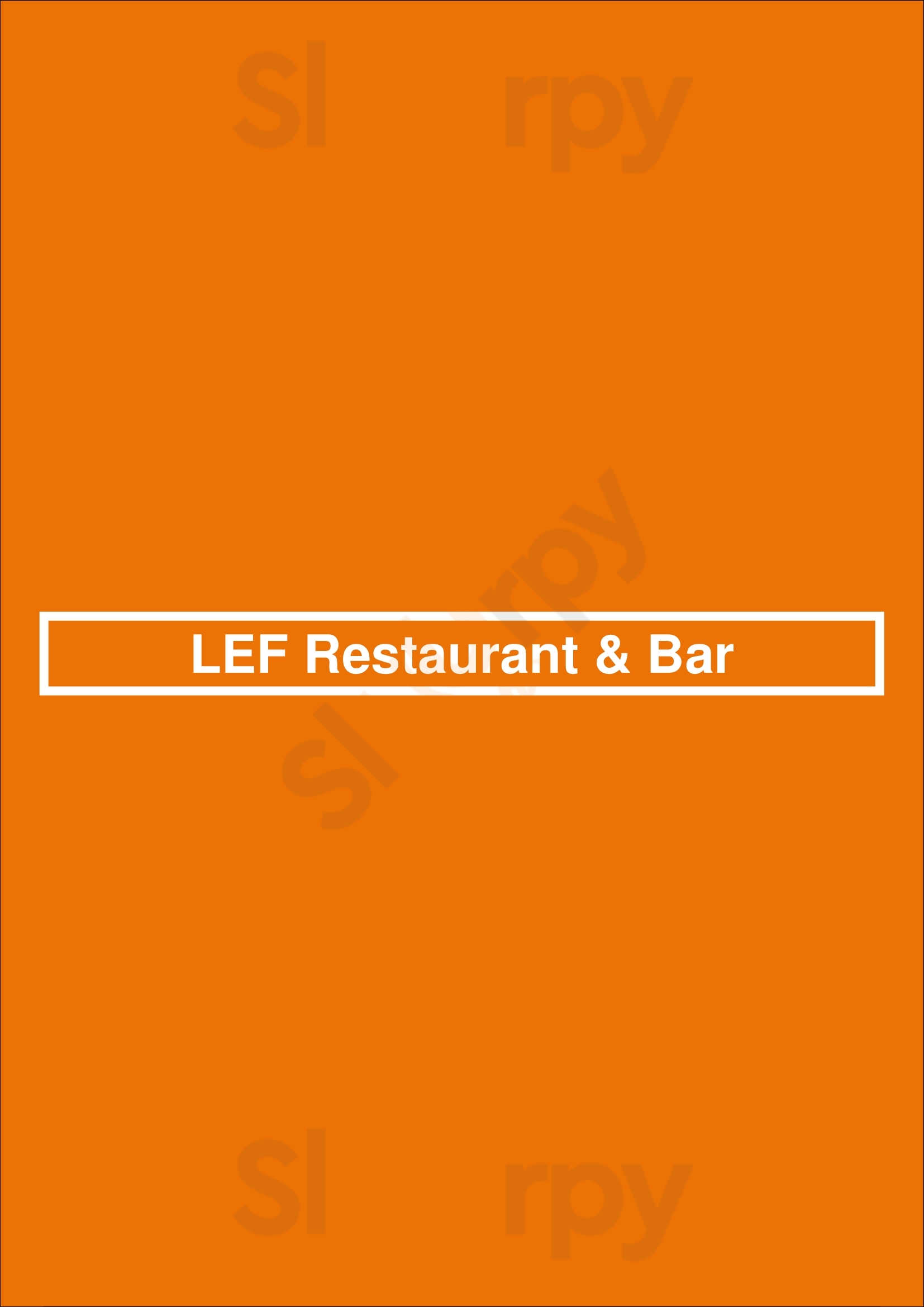 Lef Restaurant & Bar Delft Menu - 1