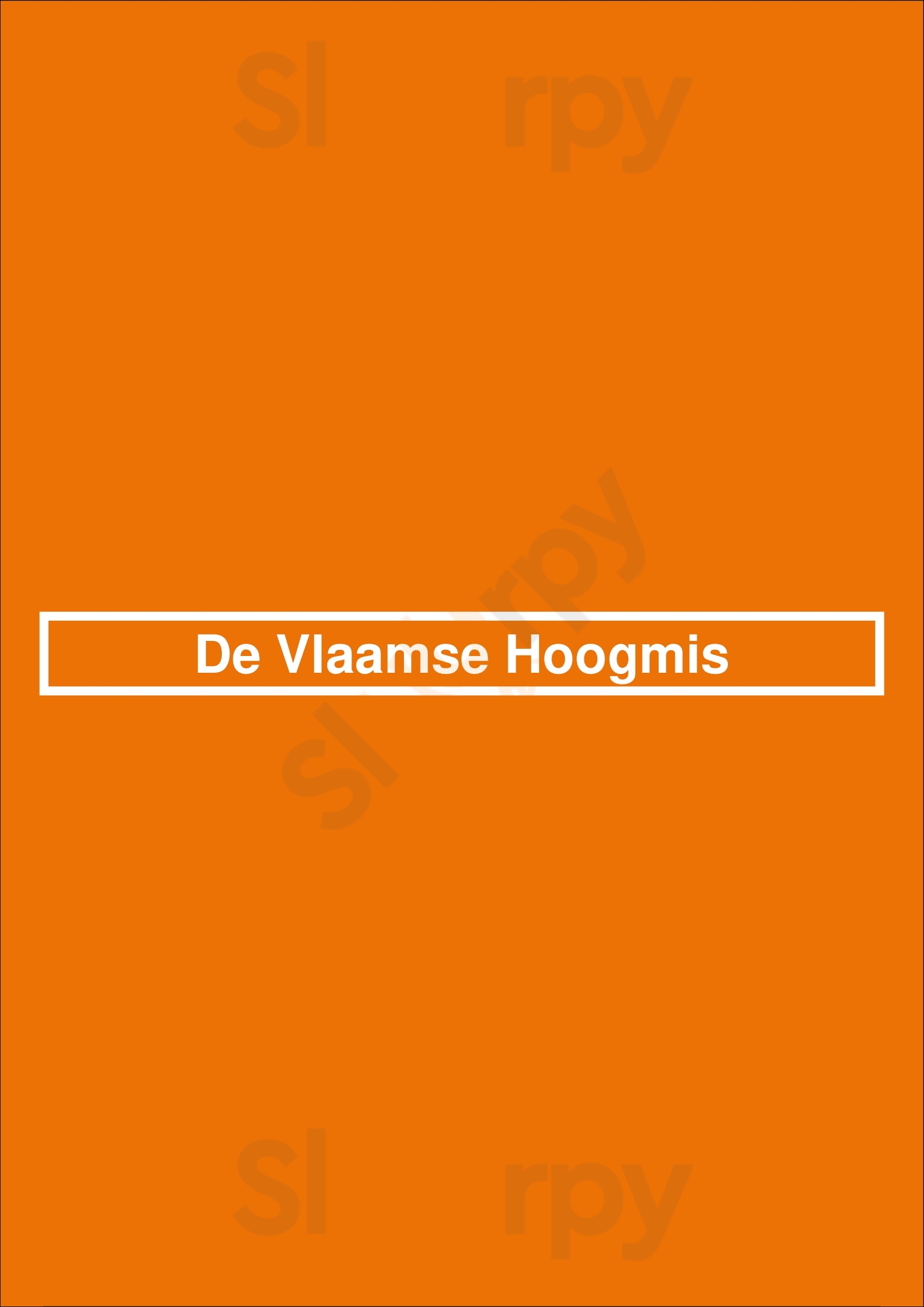 De Vlaamse Hoogmis Zwolle Menu - 1