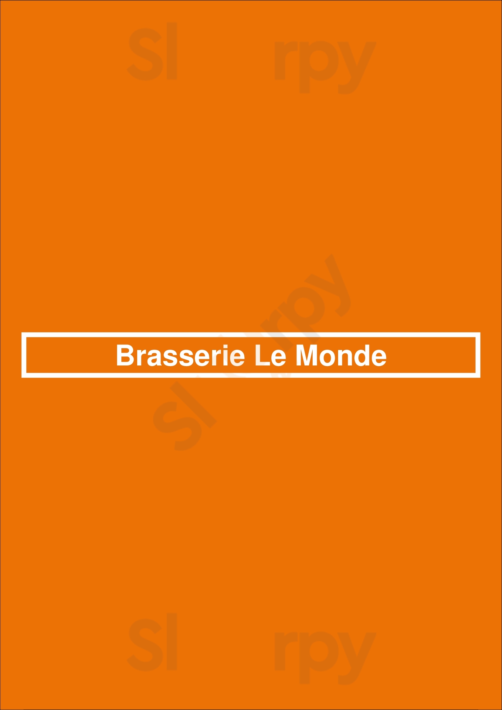 Brasserie Le Monde Wageningen Menu - 1