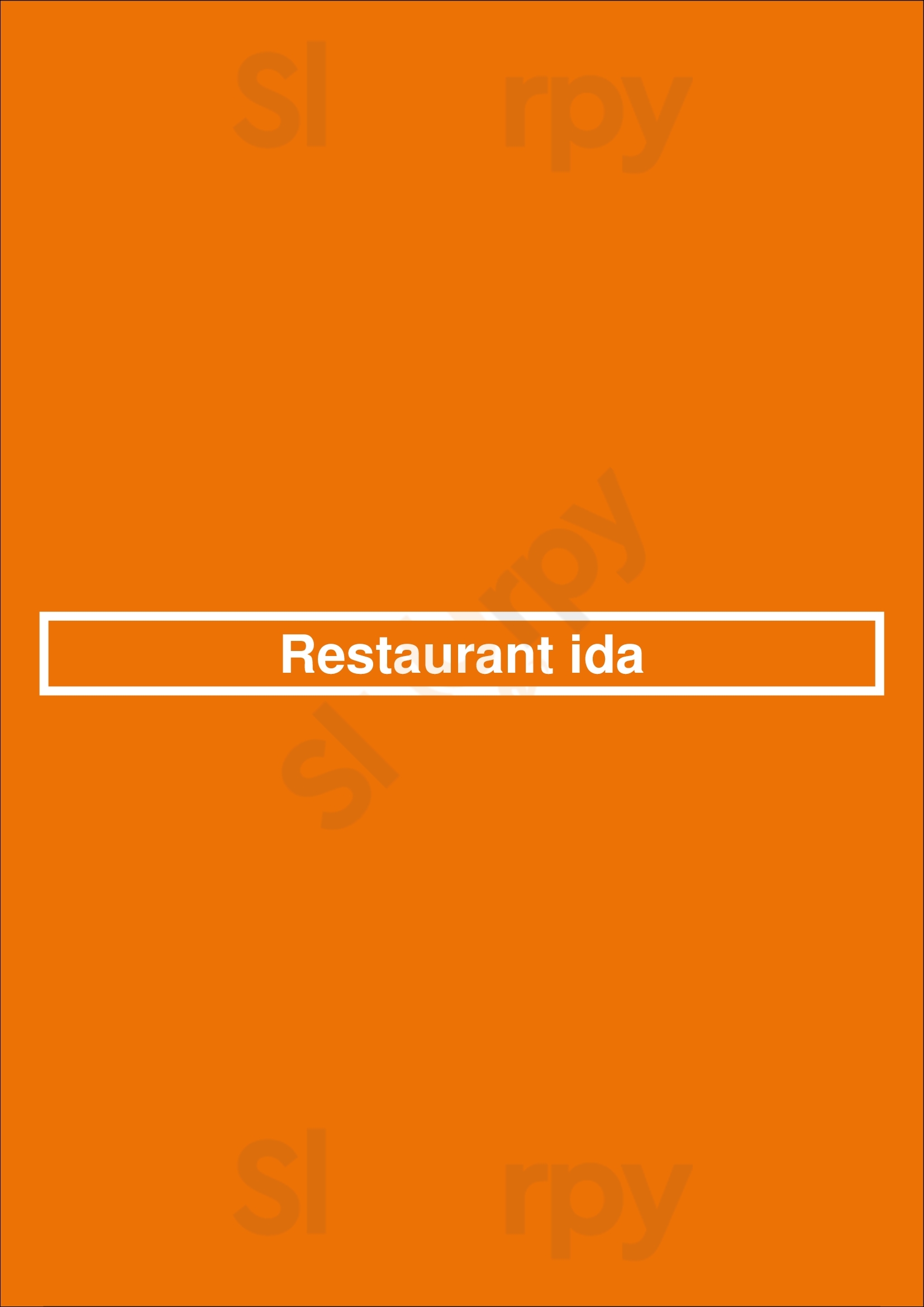 Restaurant Ida Almere Menu - 1