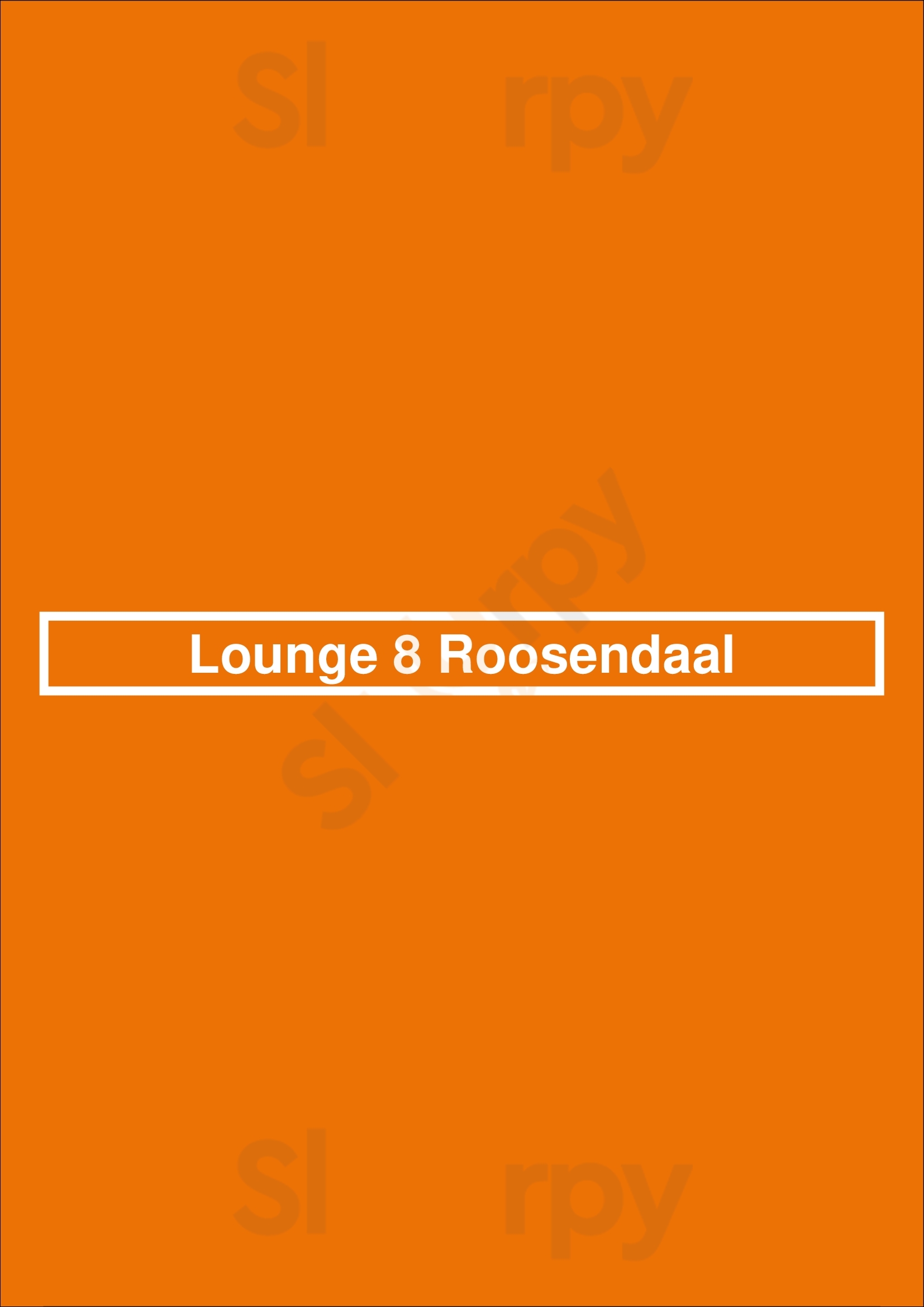 Lounge 8 Roosendaal Roosendaal Menu - 1