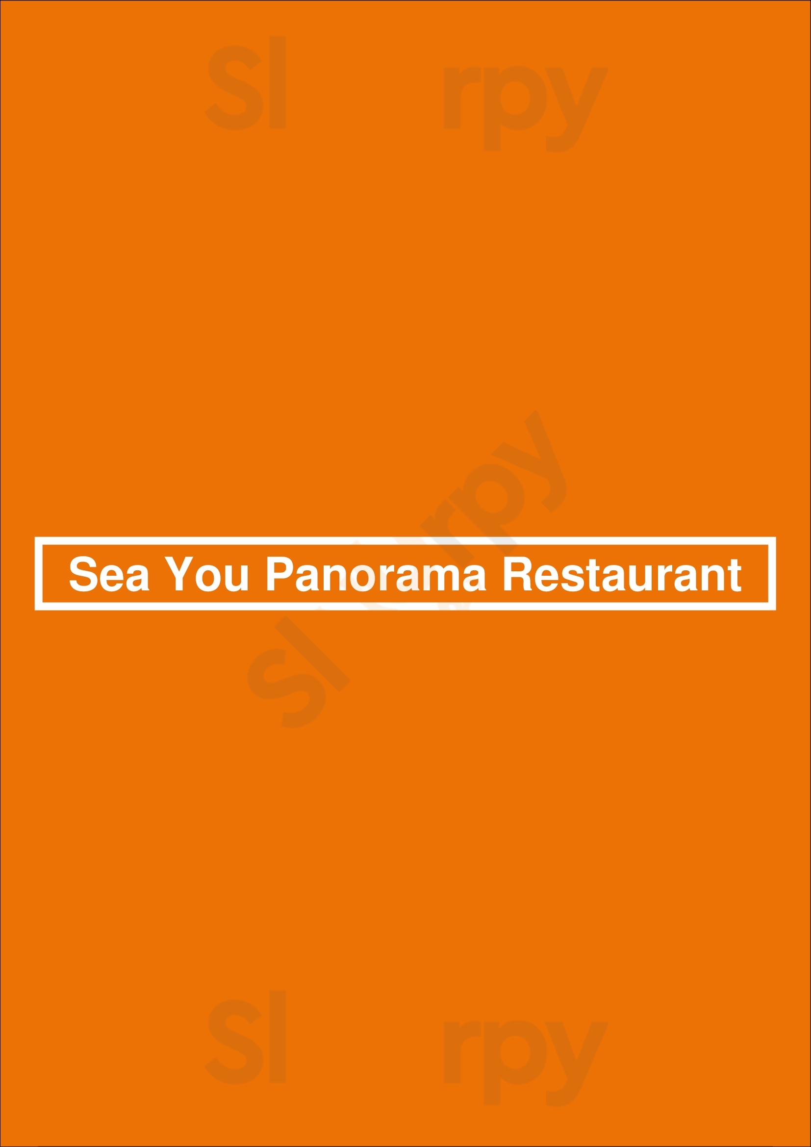 Sea You Panorama Restaurant Velsen Menu - 1