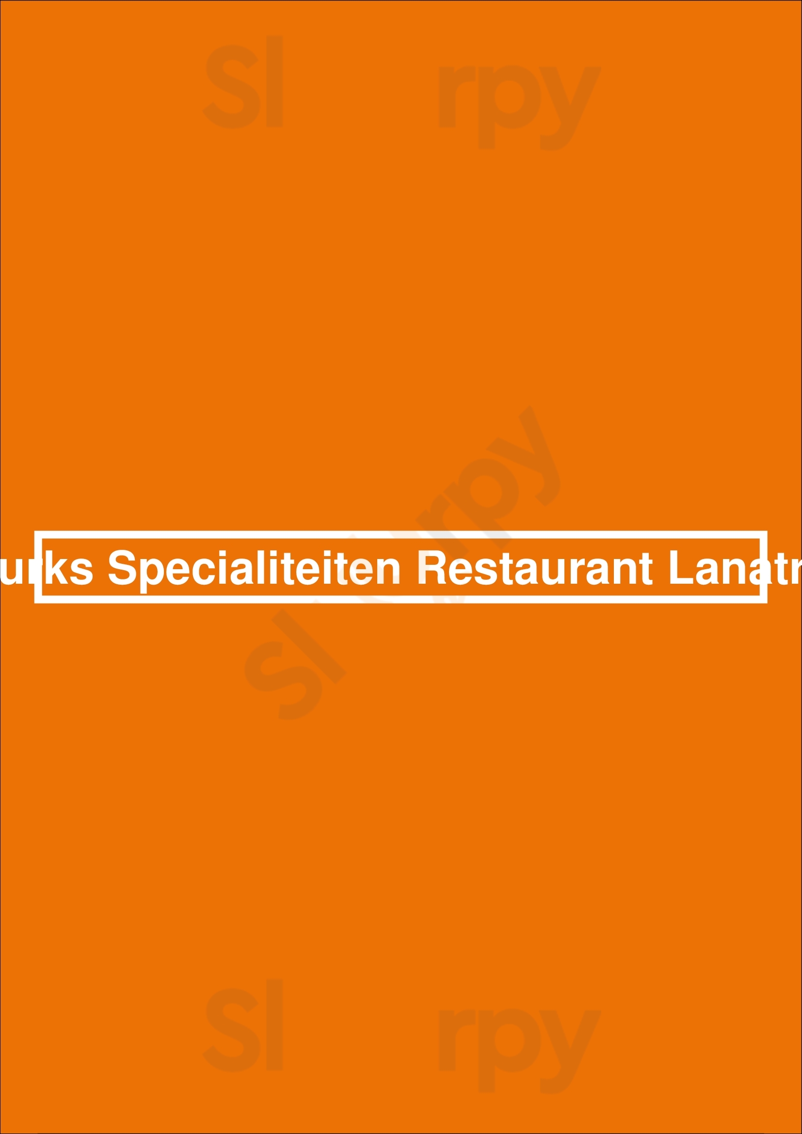 Turks Specialiteiten Restaurant Lanatra Breda Menu - 1