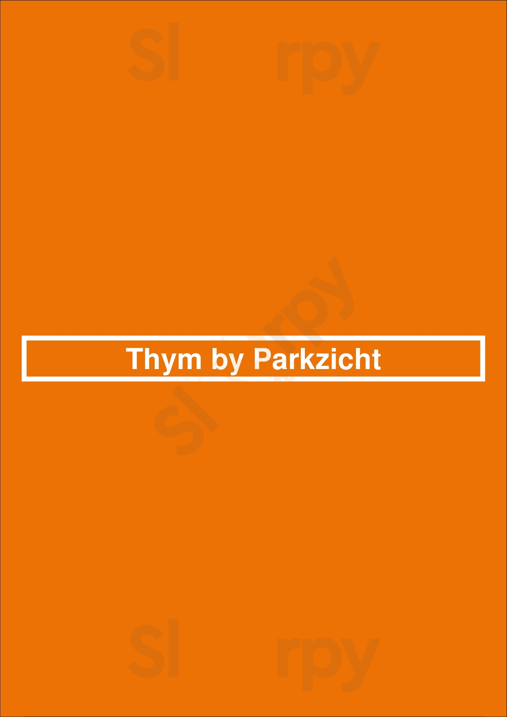 Thym By Parkzicht Eindhoven Menu - 1