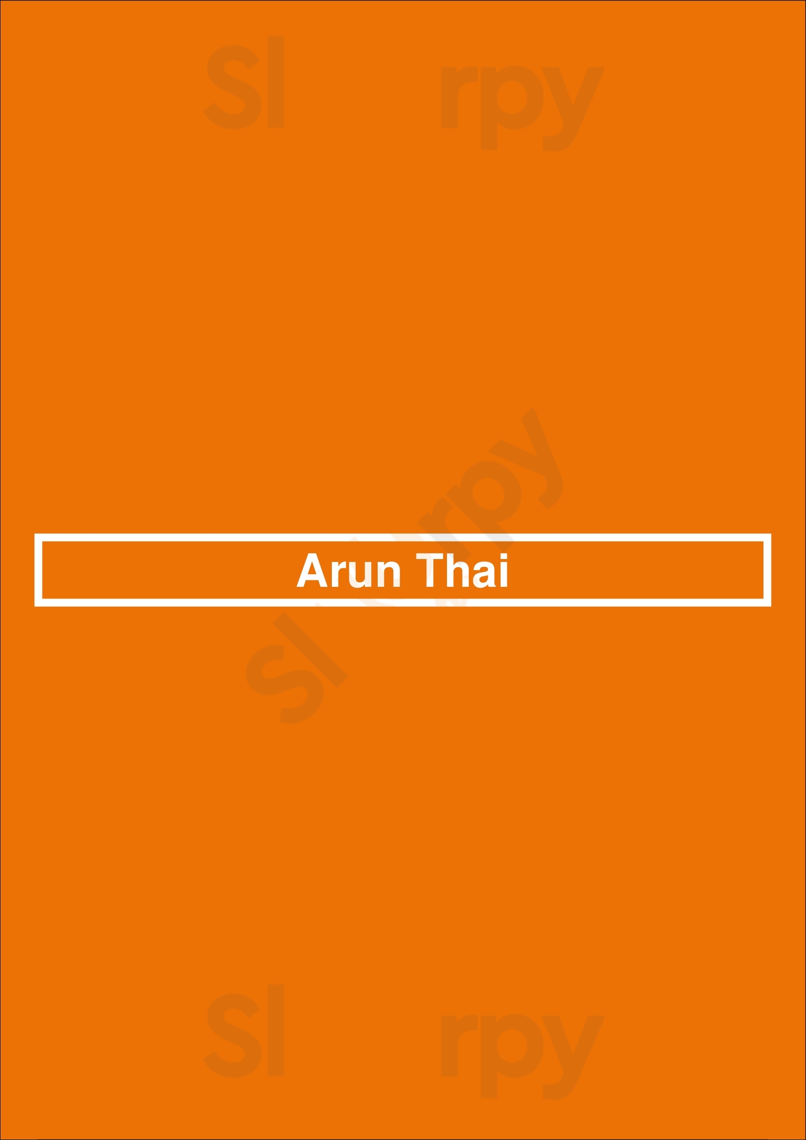 Arun Thai Katwijk Menu - 1