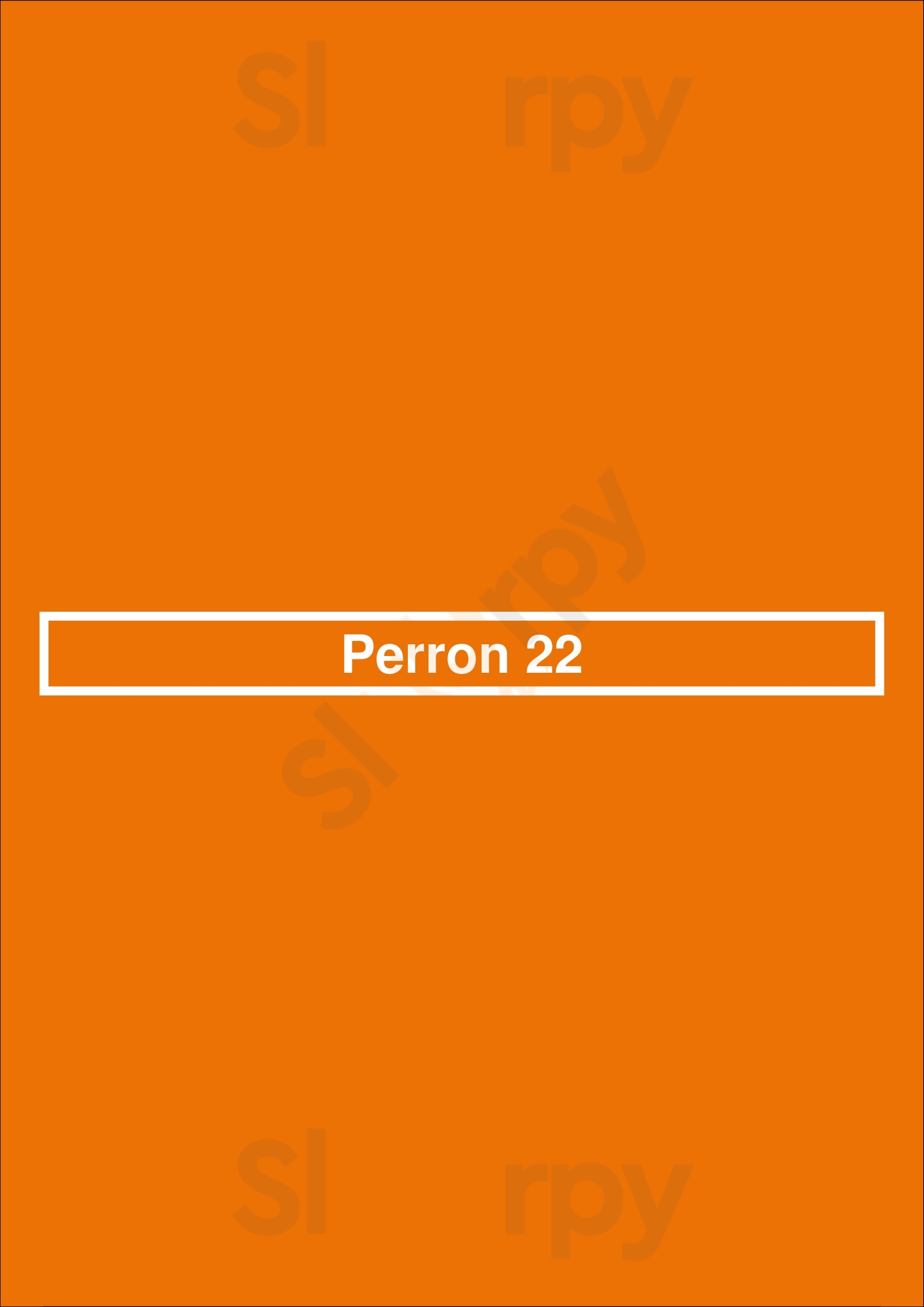 Perron 22 Enschede Menu - 1