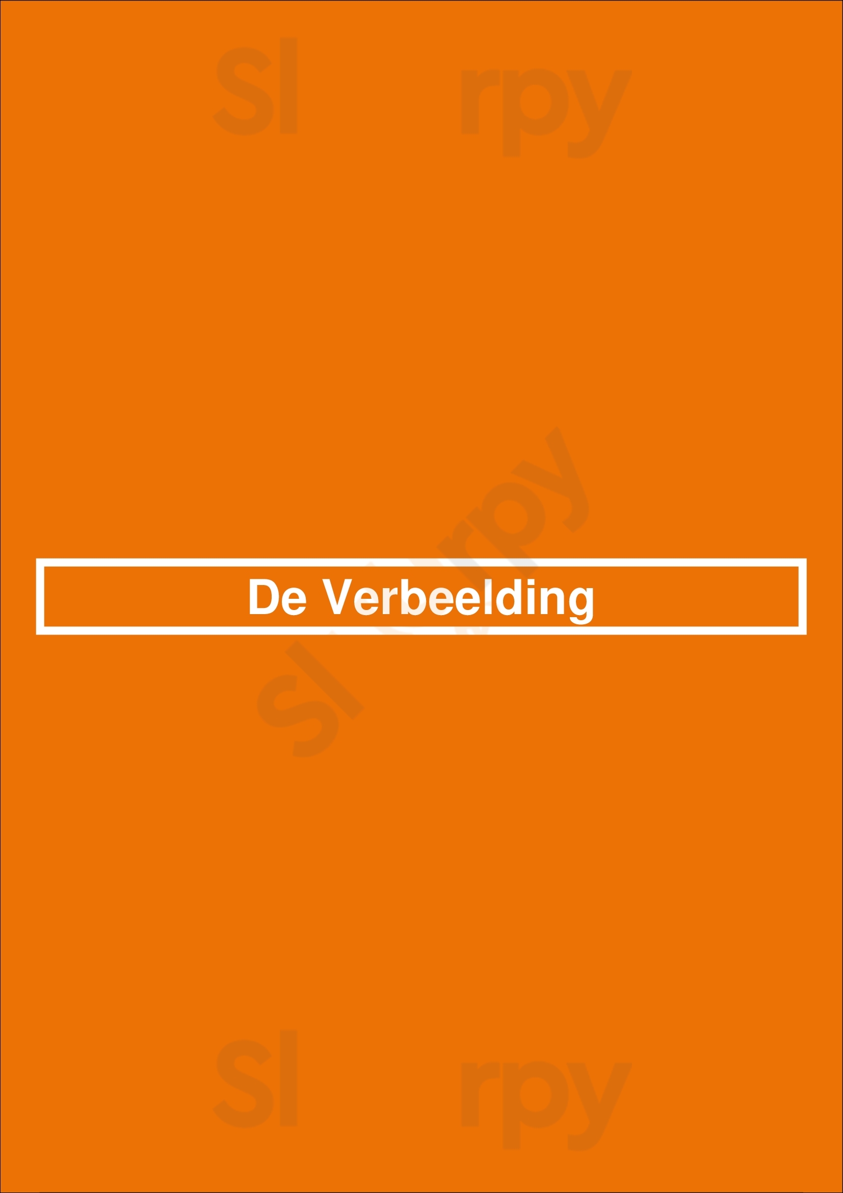 De Verbeelding Delft Menu - 1