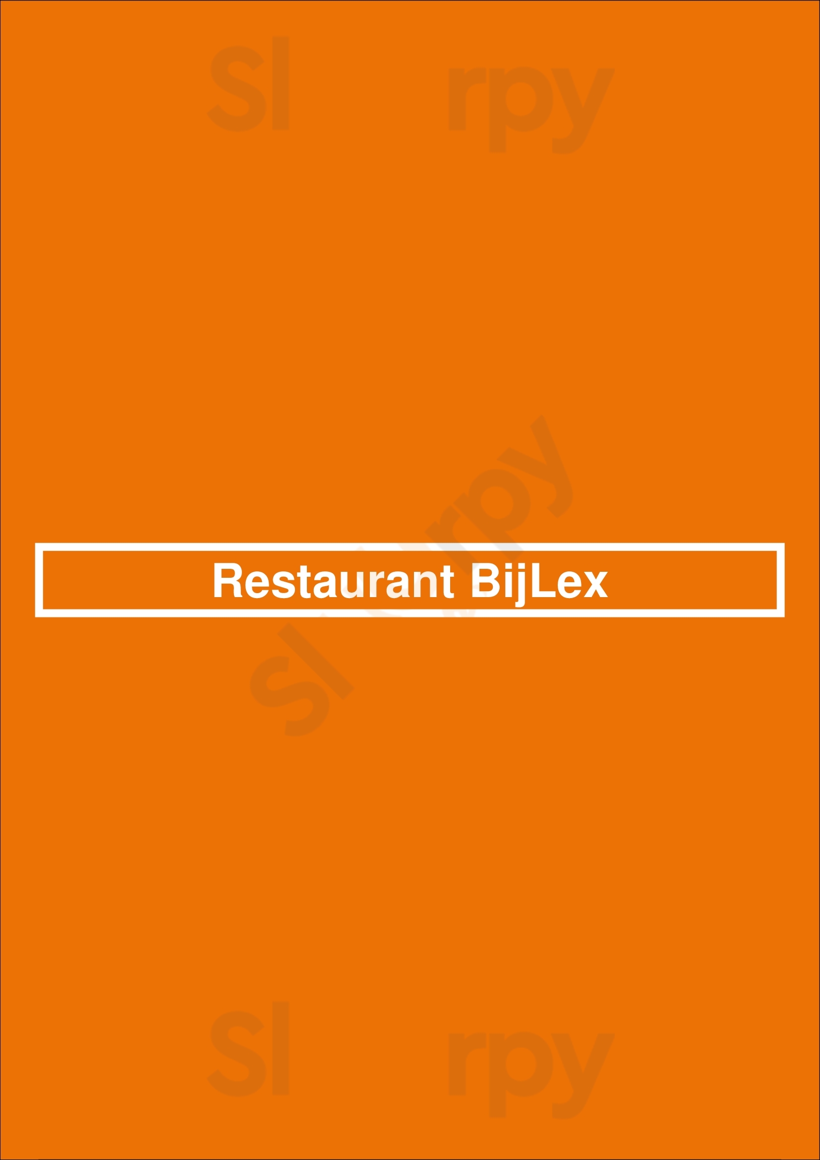 Restaurant Bijlex Zeist Menu - 1
