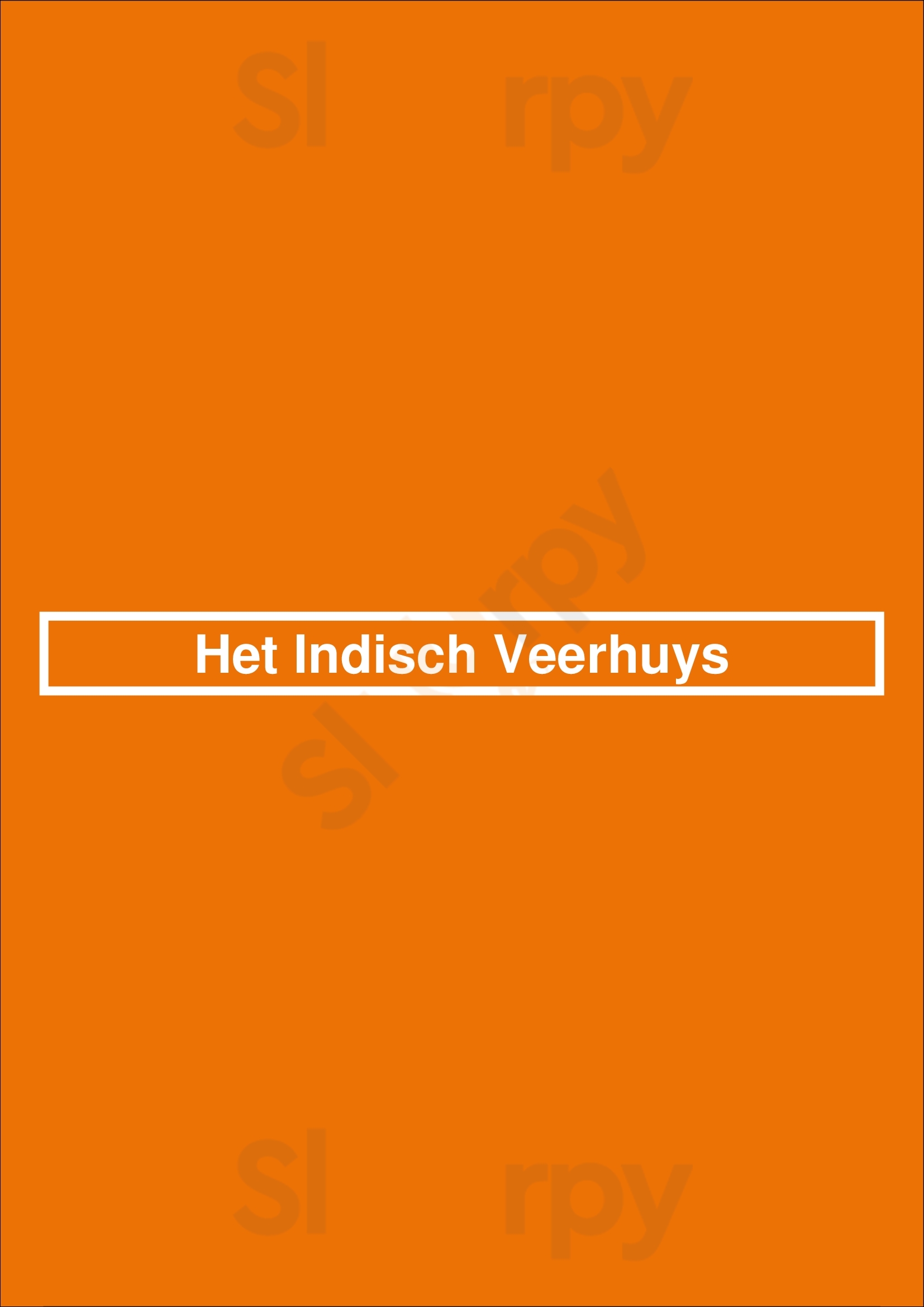 Het Indisch Veerhuys Almere Menu - 1