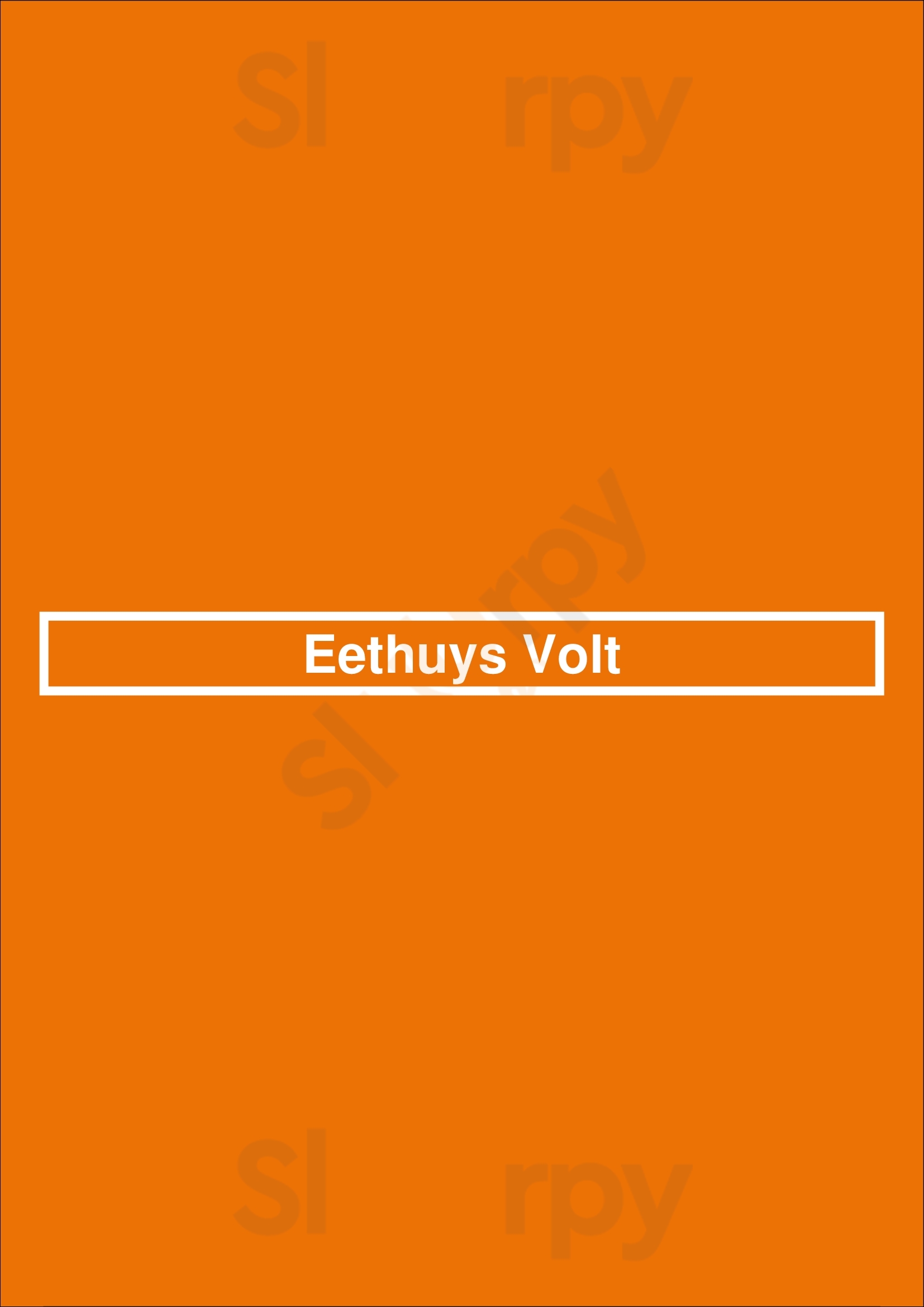 Eethuys Volt Tilburg Menu - 1