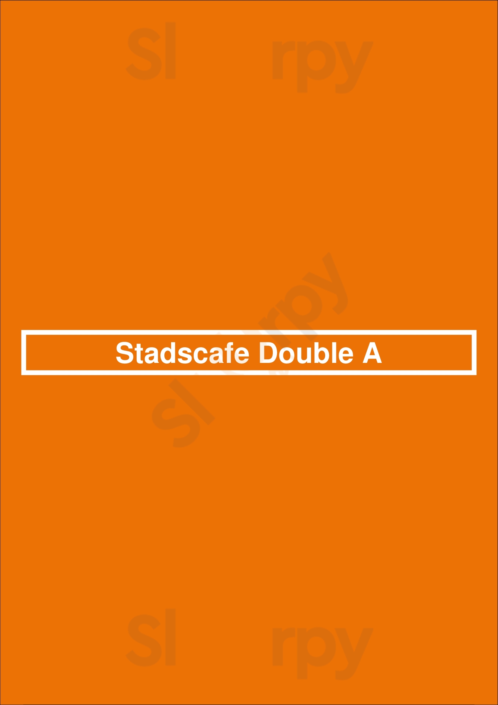Stadscafe Double A Groningen Menu - 1