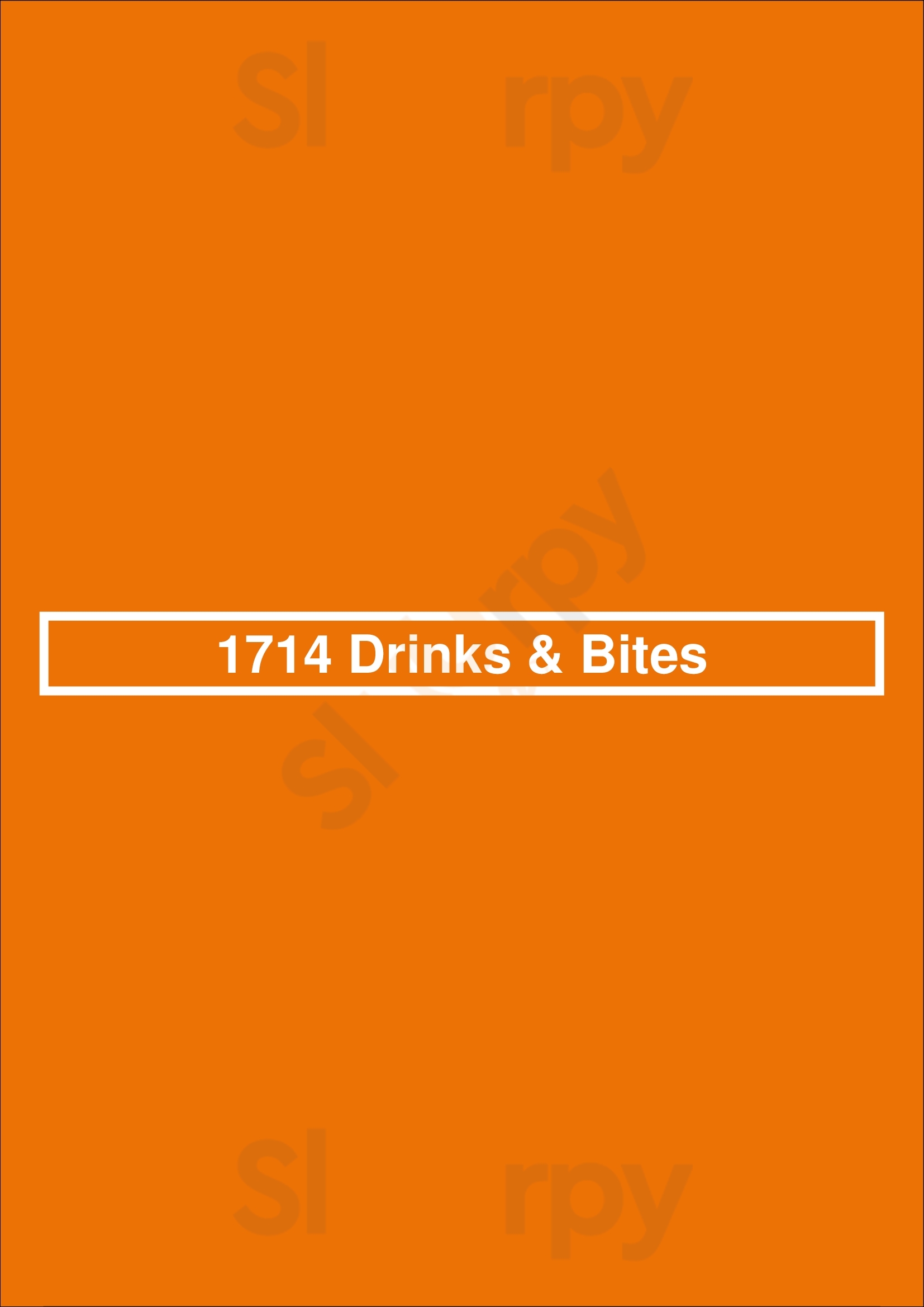1714 Drinks & Bites Schiedam Menu - 1