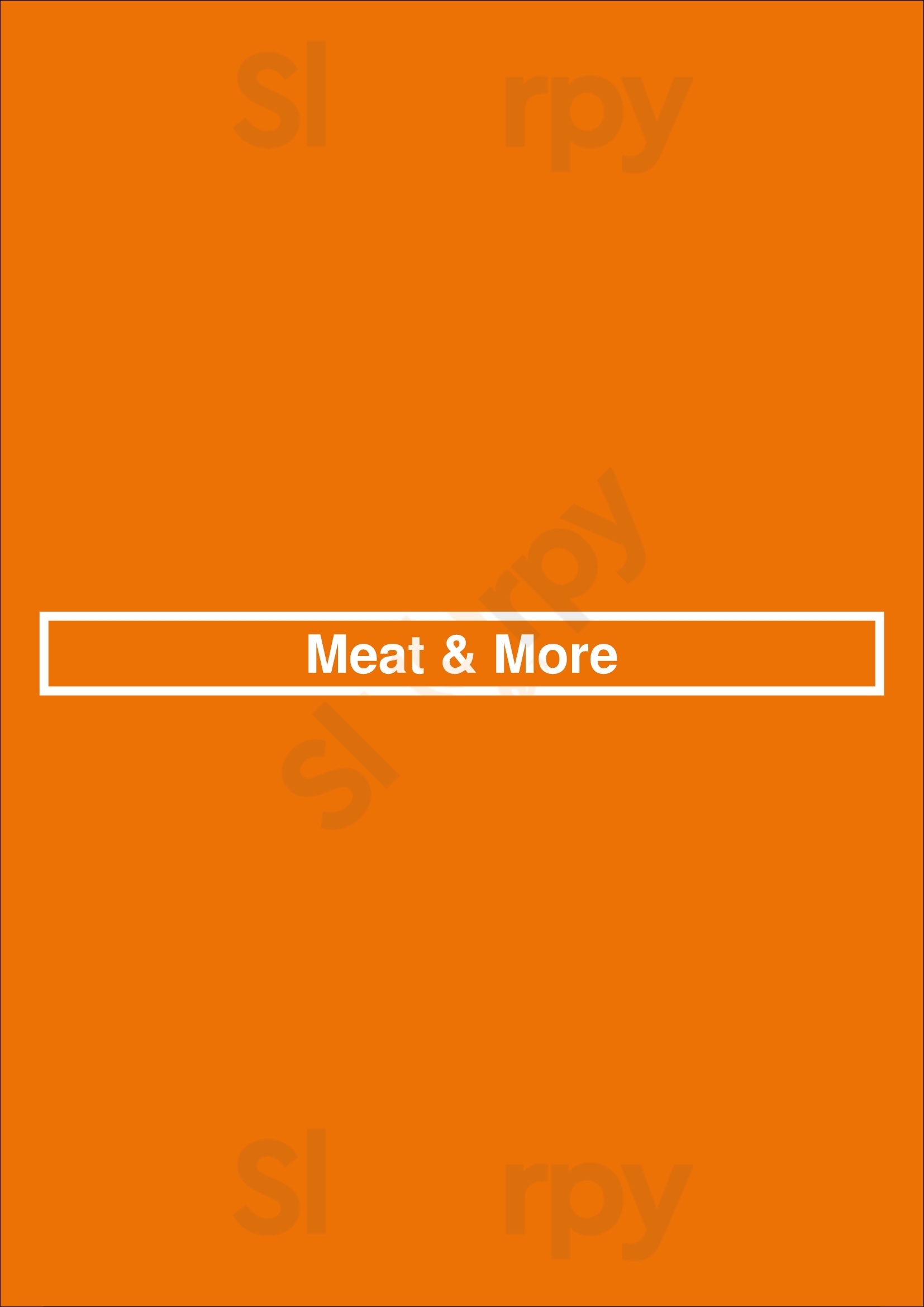 Meat & More Utrecht Menu - 1