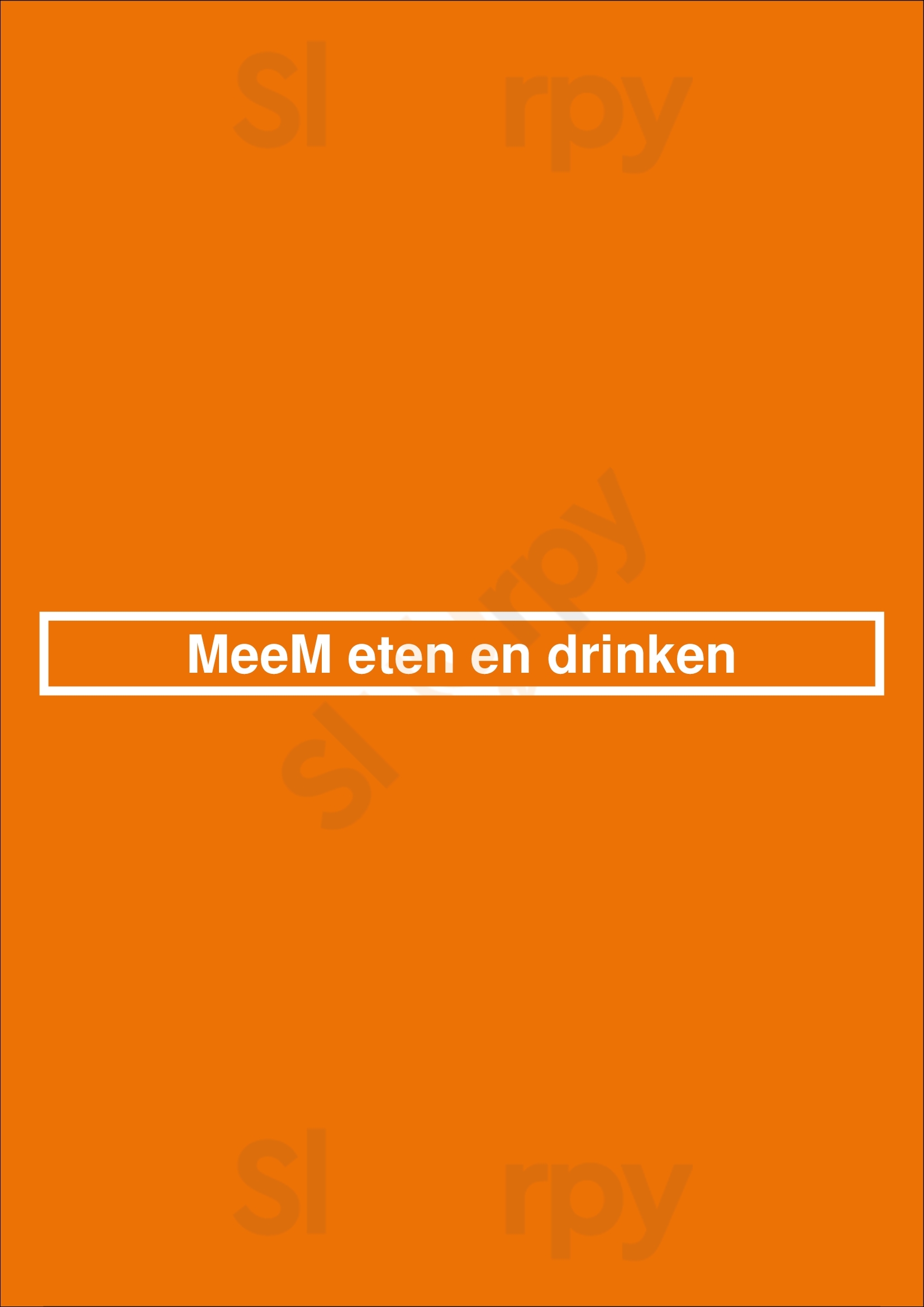 Meem Eten En Drinken Arnhem Menu - 1