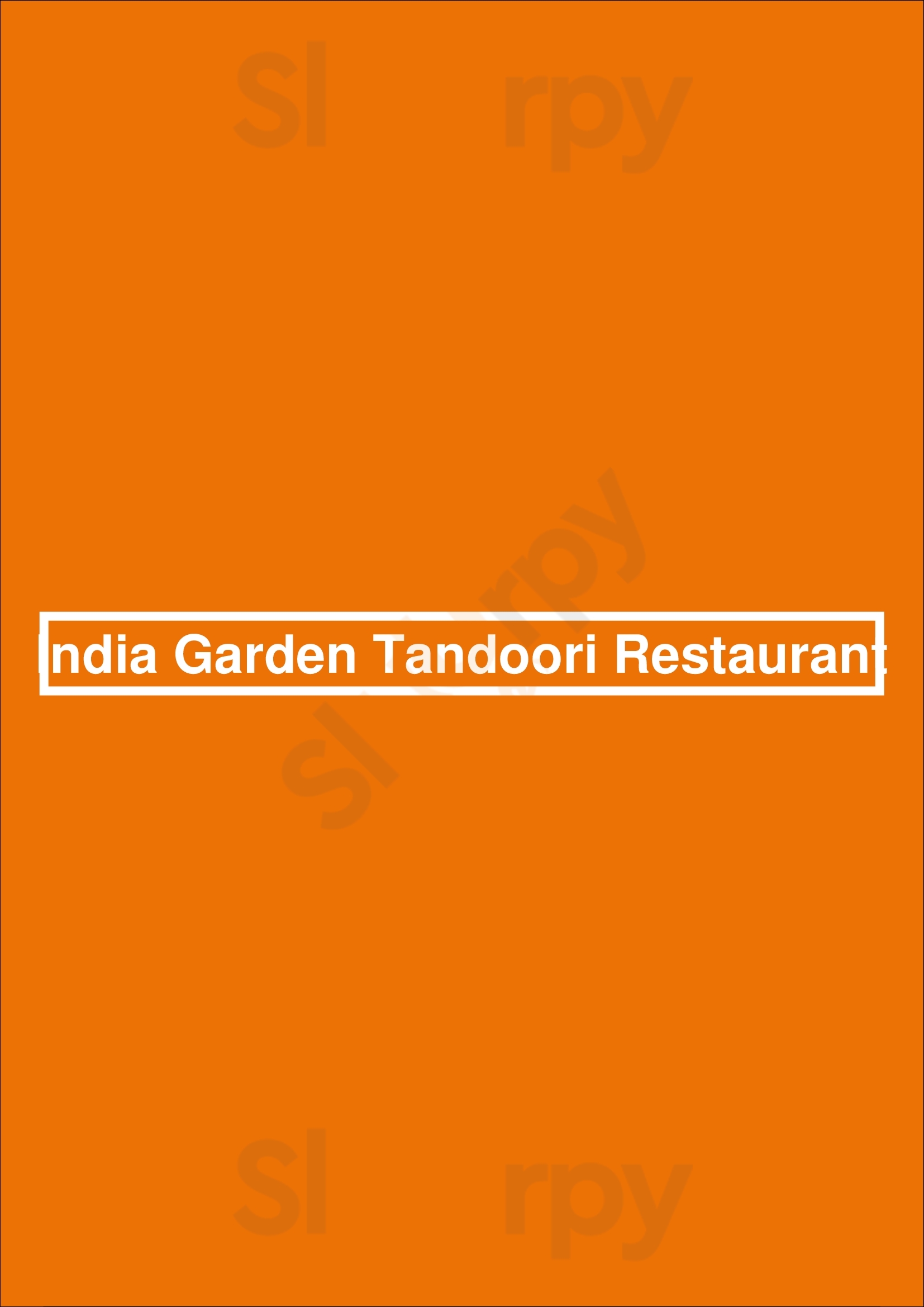India Garden Tandoori Restaurant Delft Menu - 1